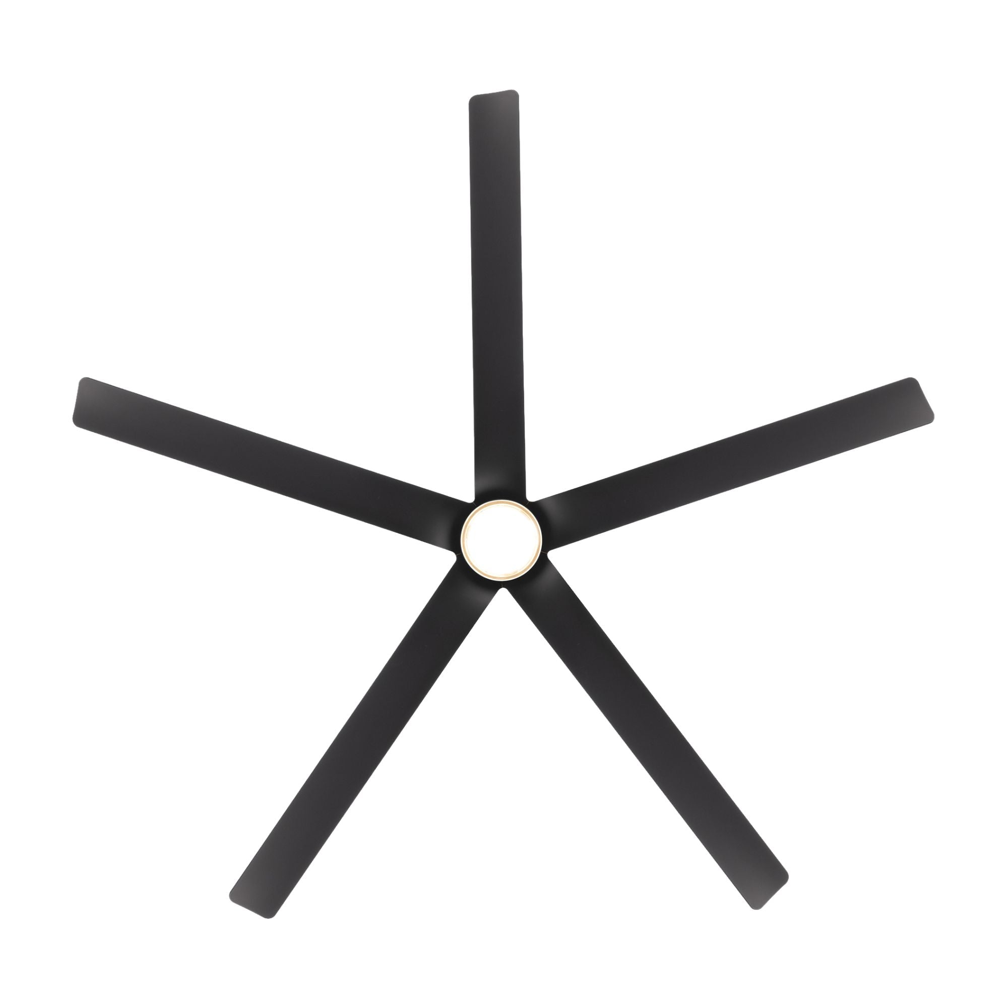 Smooth 5-Blade 56" CCT LED Smart Ceiling Fan, Soft Brass with Matte Black Blades