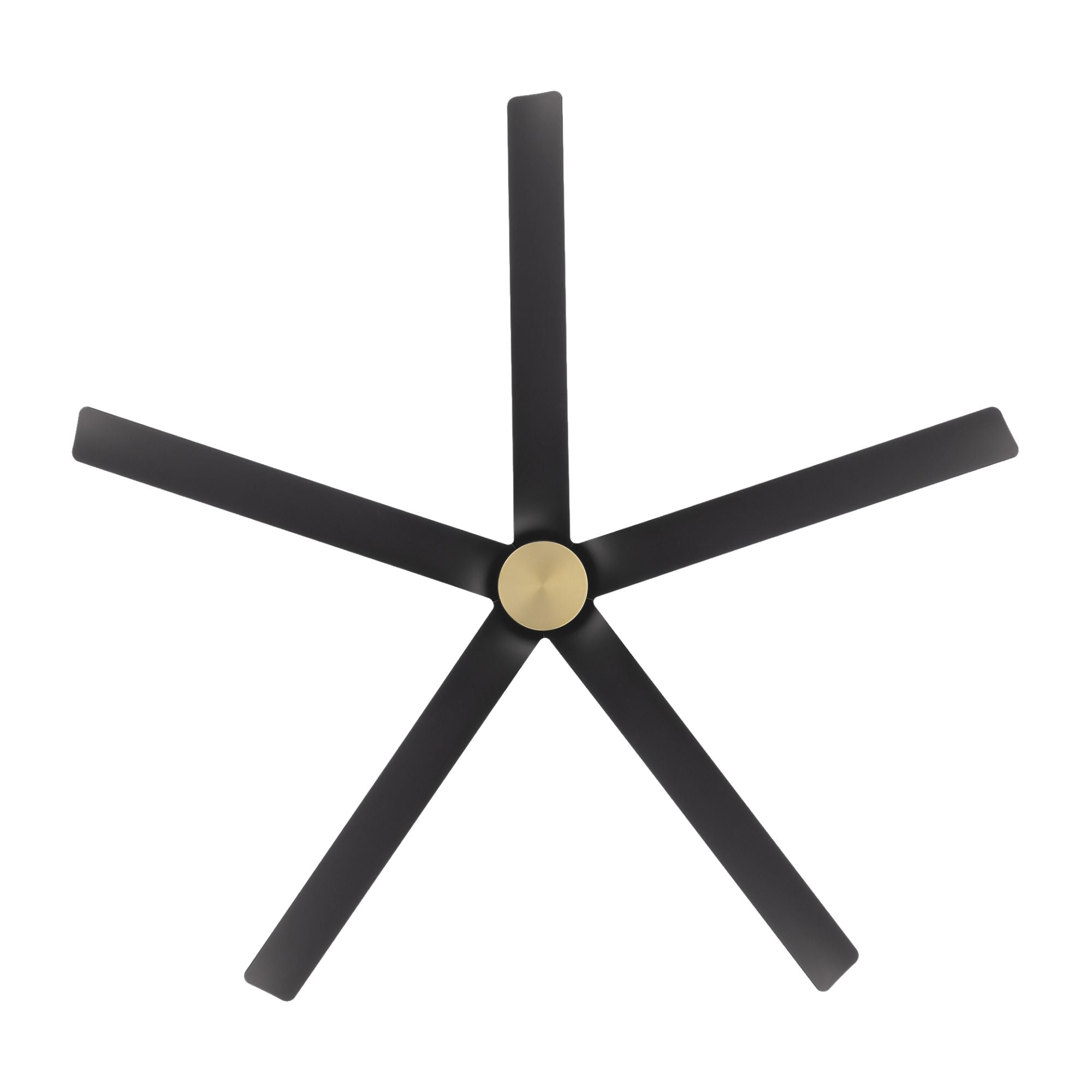 Smooth 5-Blade 56" CCT LED Smart Ceiling Fan, Soft Brass with Matte Black Blades