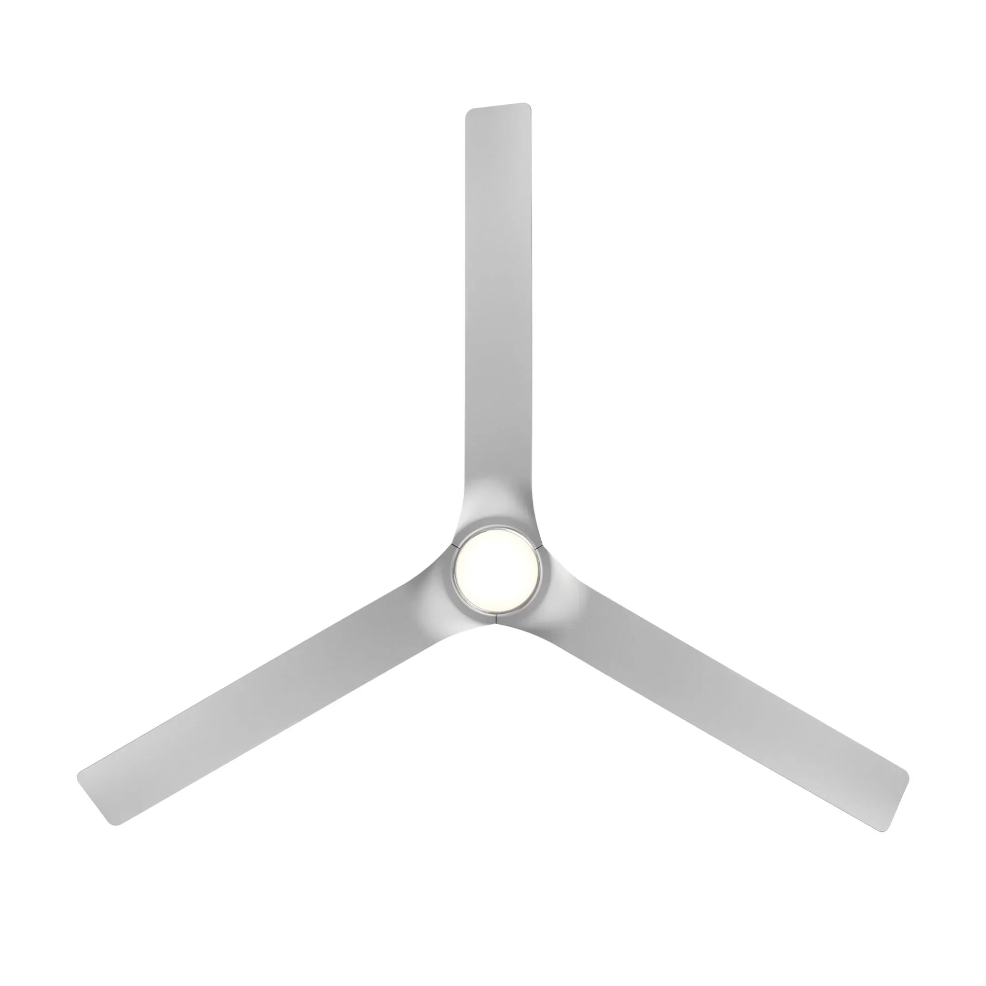 Smooth Flush 52" CCT LED Smart Ceiling Fan, Brushed Nickel with Silver Blades
