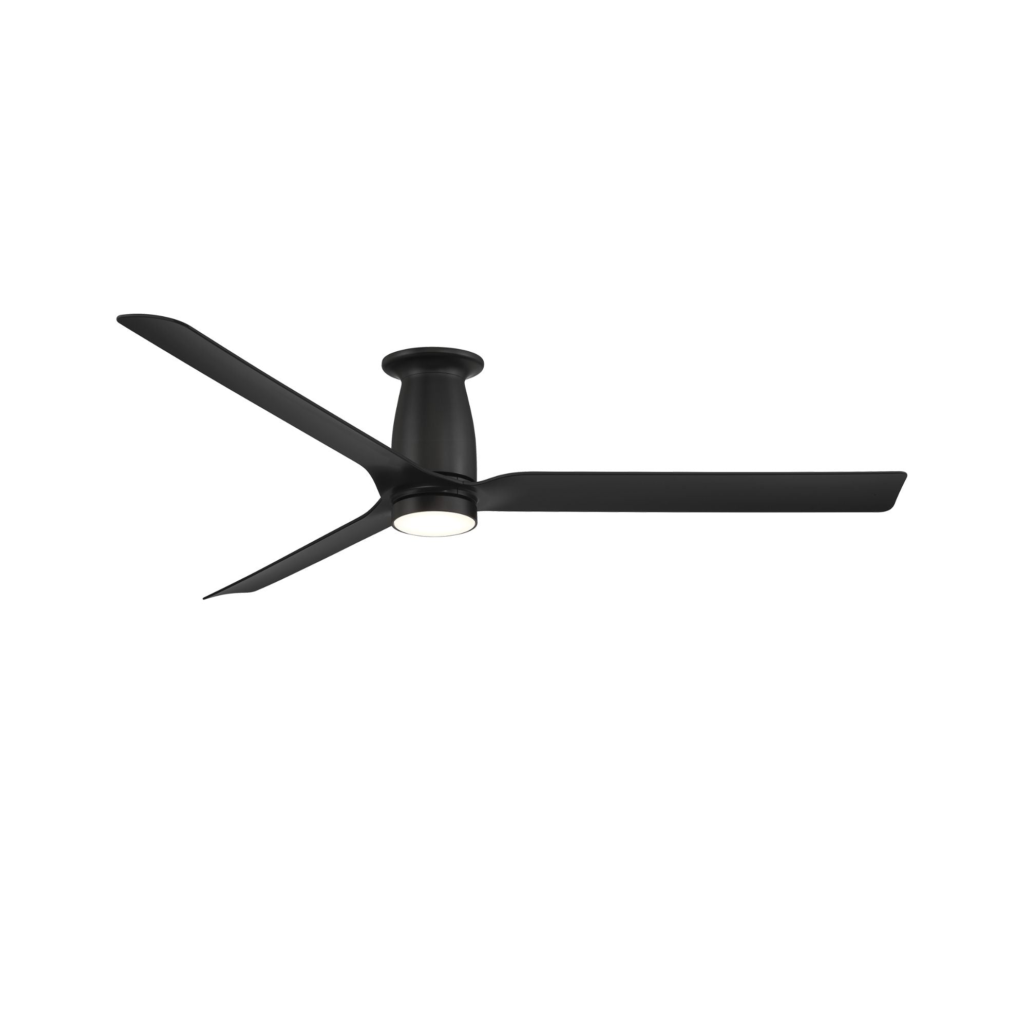 Smooth Flush 52" CCT LED Smart Ceiling Fan, Matte Black
