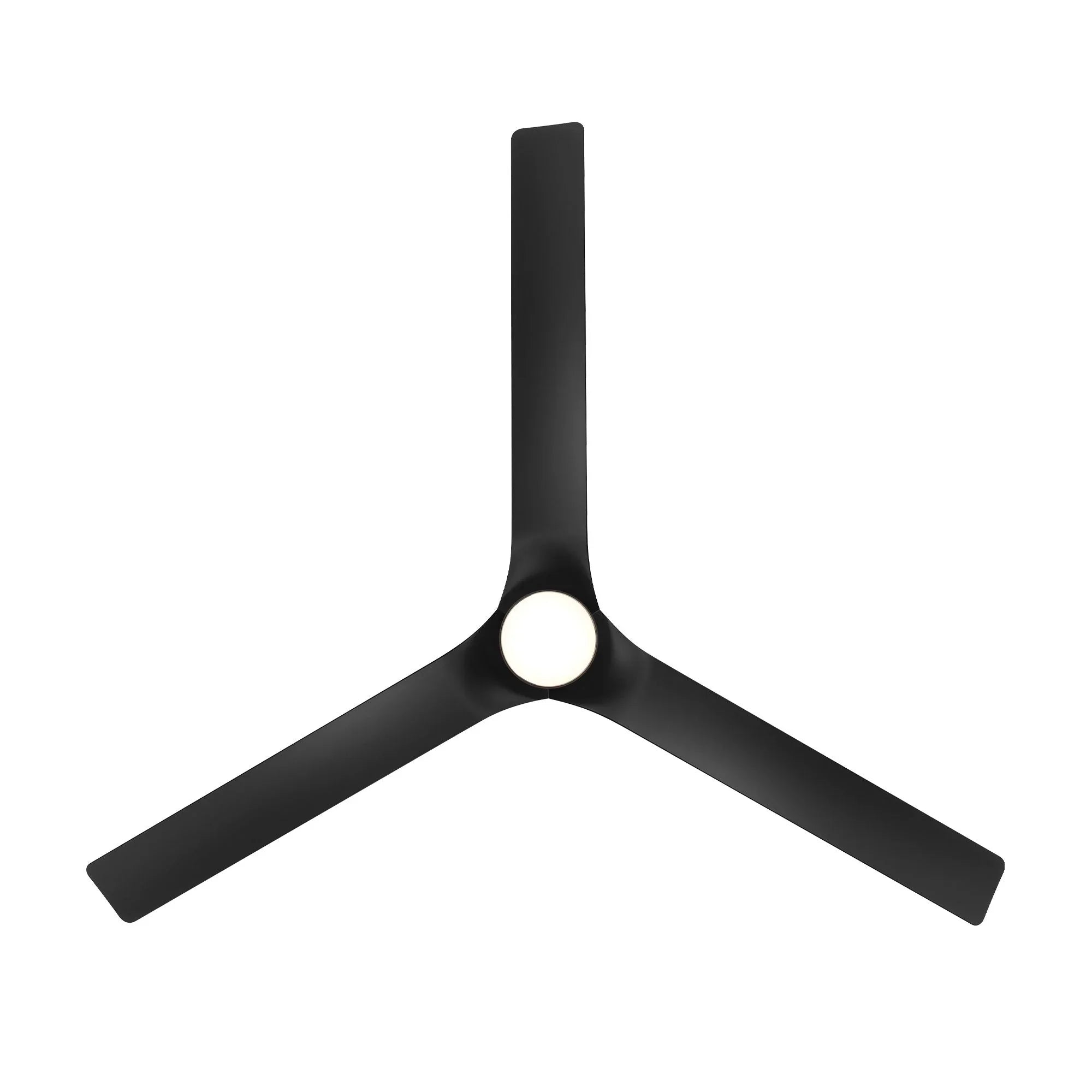 Smooth Flush 52" CCT LED Smart Ceiling Fan, Matte Black