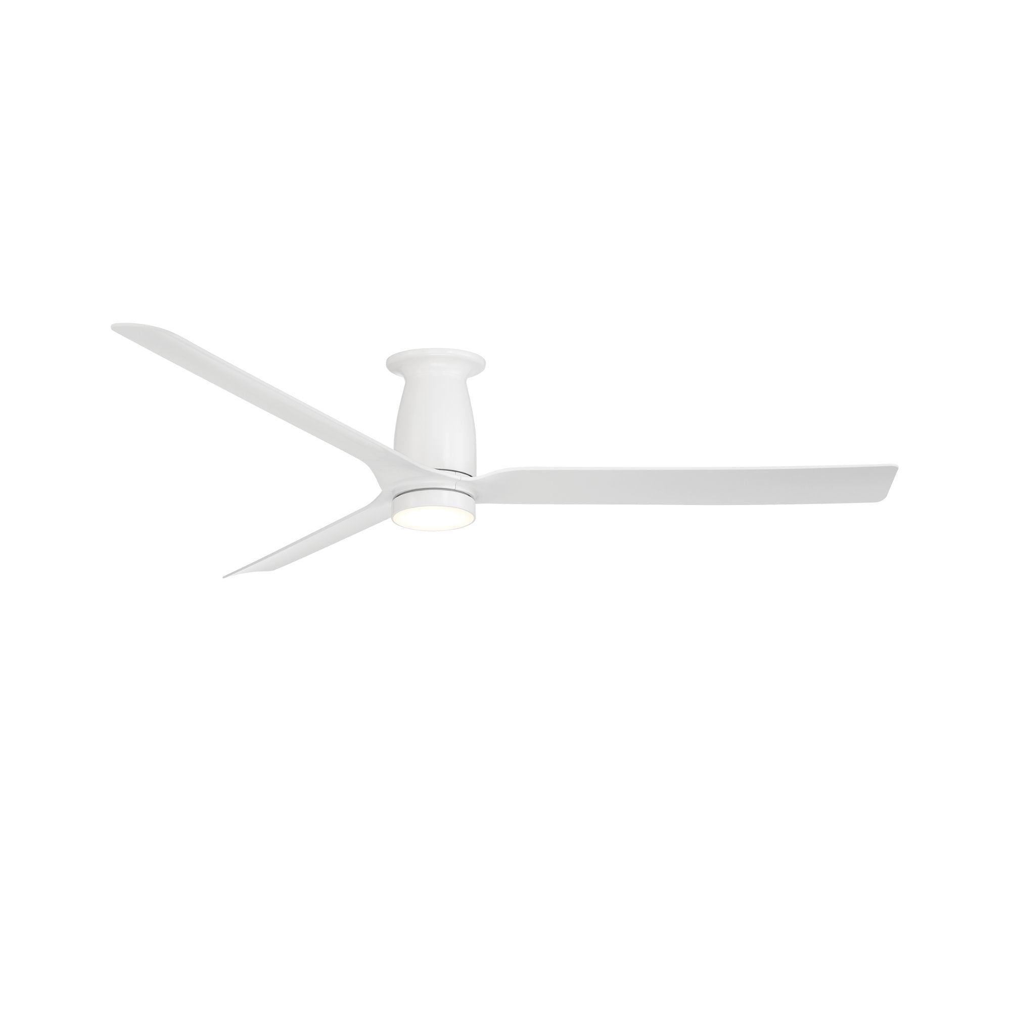 Smooth Flush 52" CCT LED Smart Ceiling Fan, Matte White
