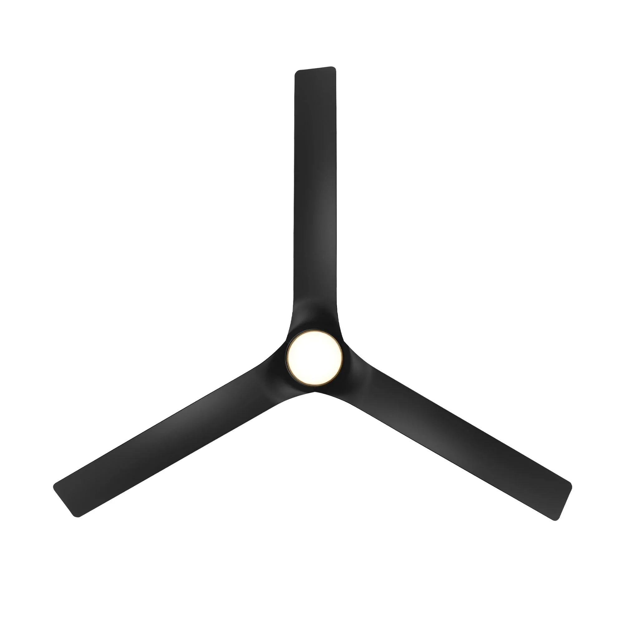 Smooth Flush 52" CCT LED Smart Ceiling Fan, Soft Brass with Matte Black Blades