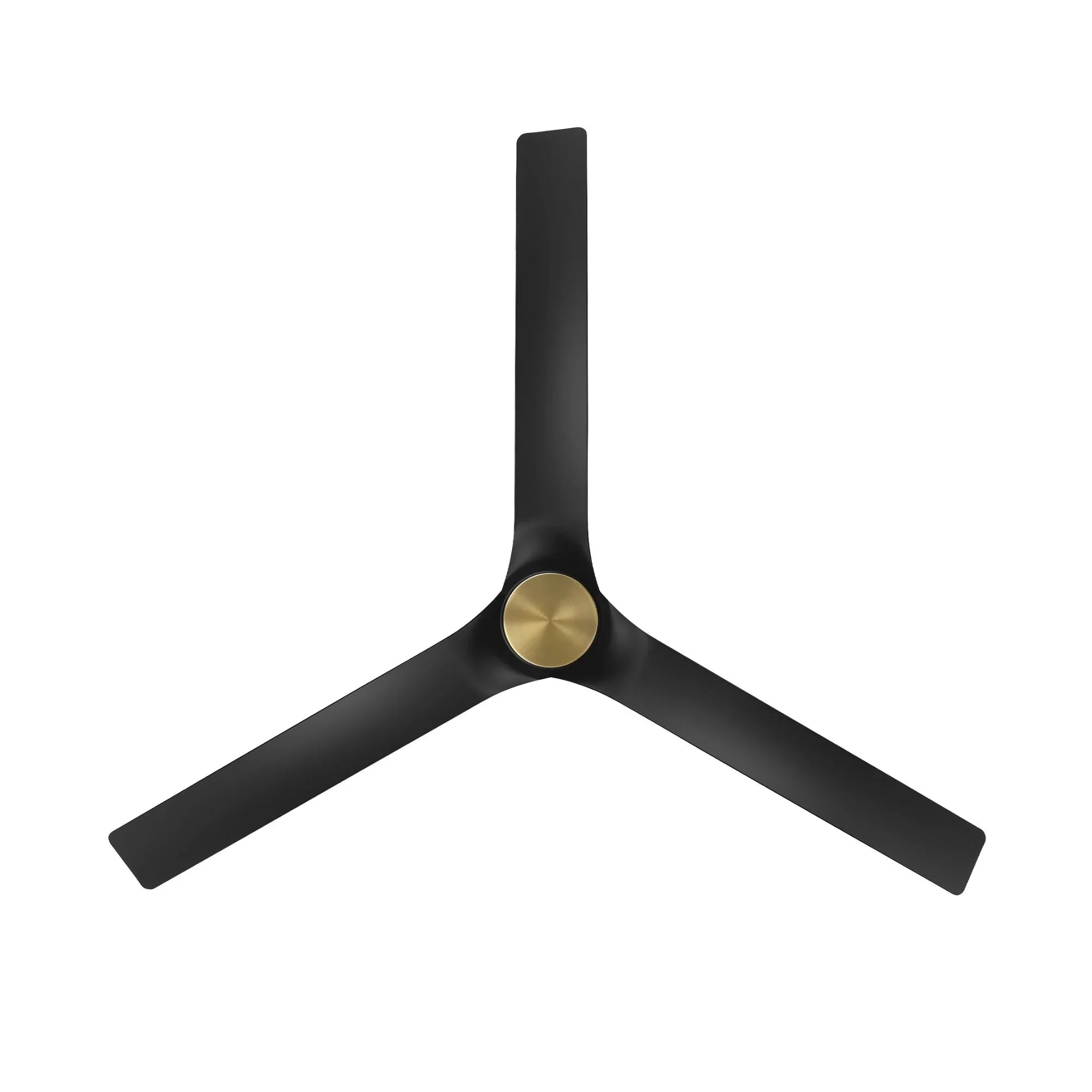 Smooth Flush 52" CCT LED Smart Ceiling Fan, Soft Brass with Matte Black Blades