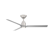 Smooth 52" CCT LED Smart Ceiling Fan, Brushed Nickel with Silver Blades