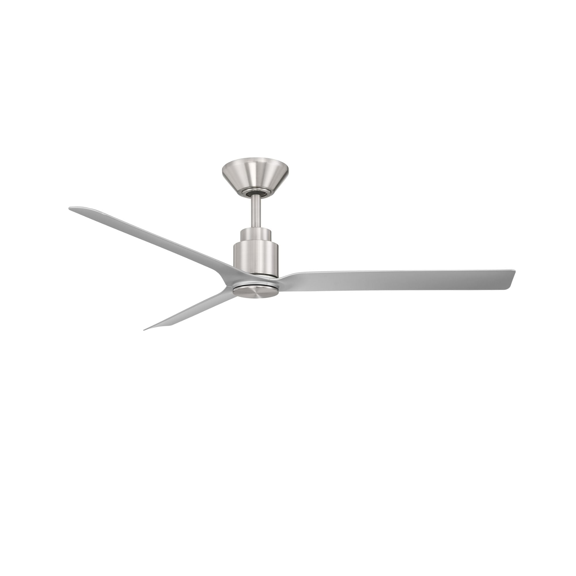 Smooth 52" CCT LED Smart Ceiling Fan, Brushed Nickel with Silver Blades