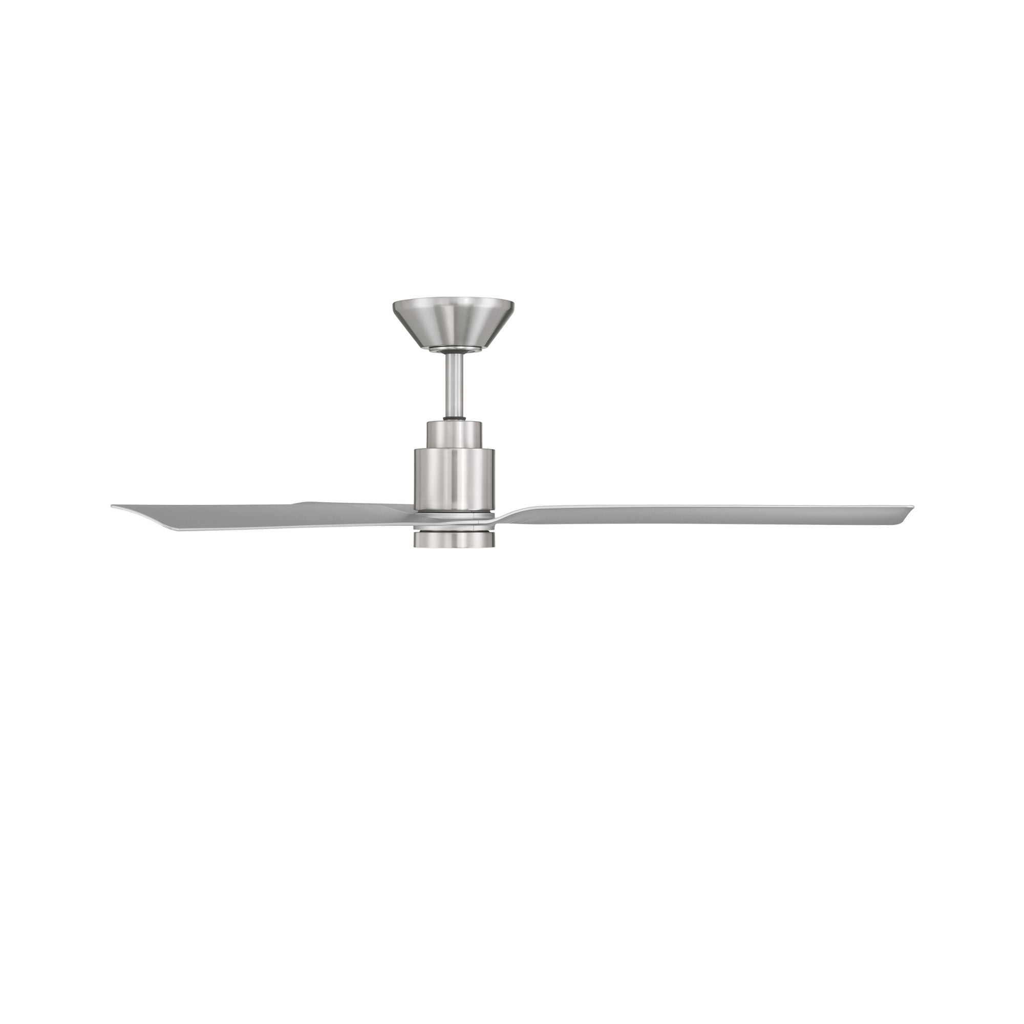 Smooth 52" CCT LED Smart Ceiling Fan, Brushed Nickel with Silver Blades