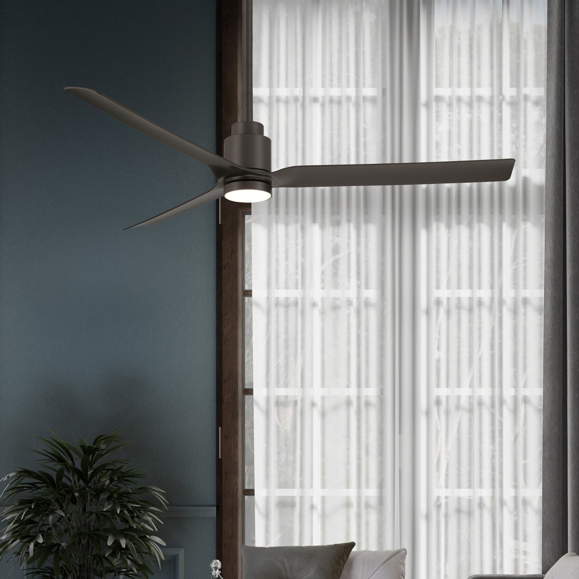 Smooth 52" CCT LED Smart Ceiling Fan, Bronze