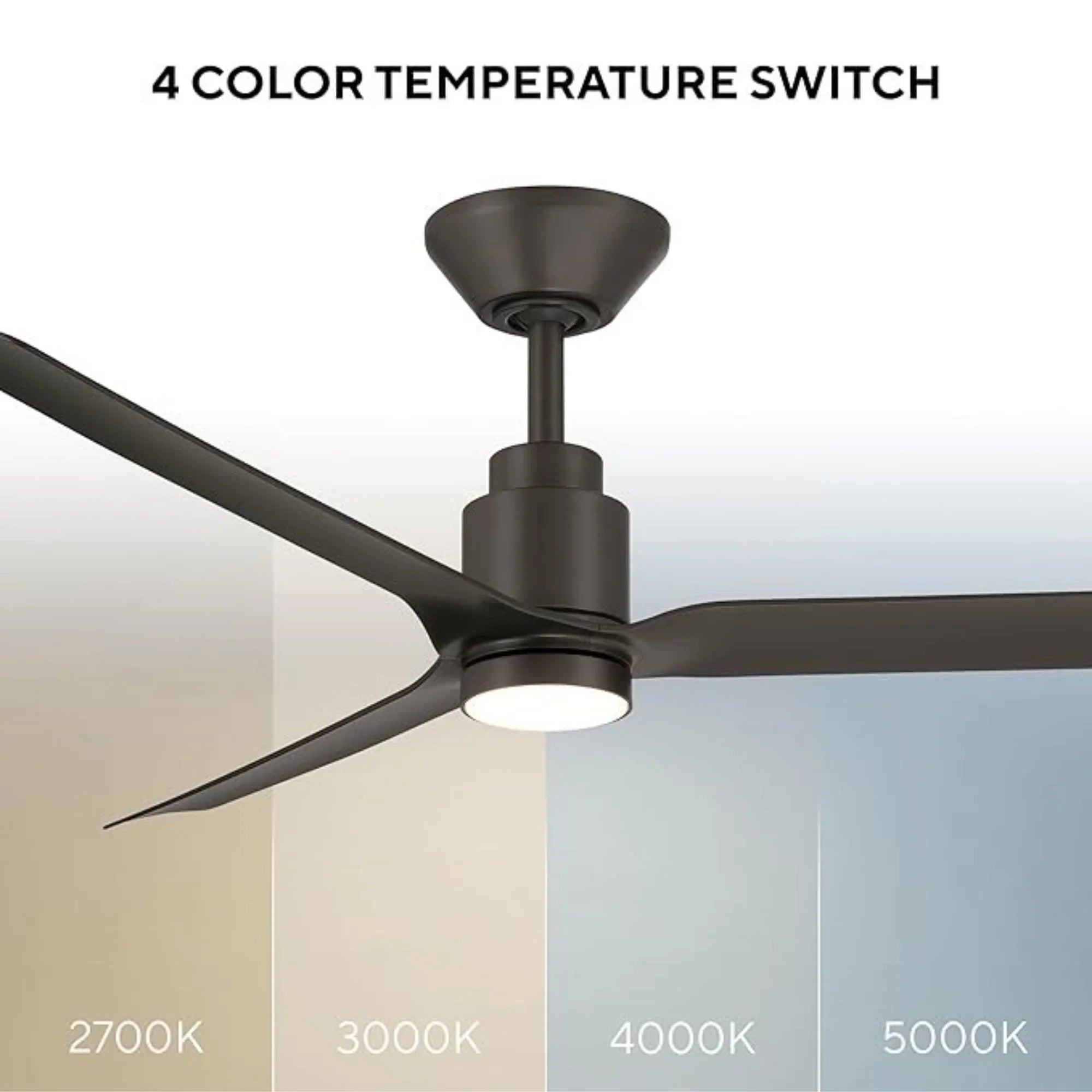 Smooth 52" CCT LED Smart Ceiling Fan, Bronze