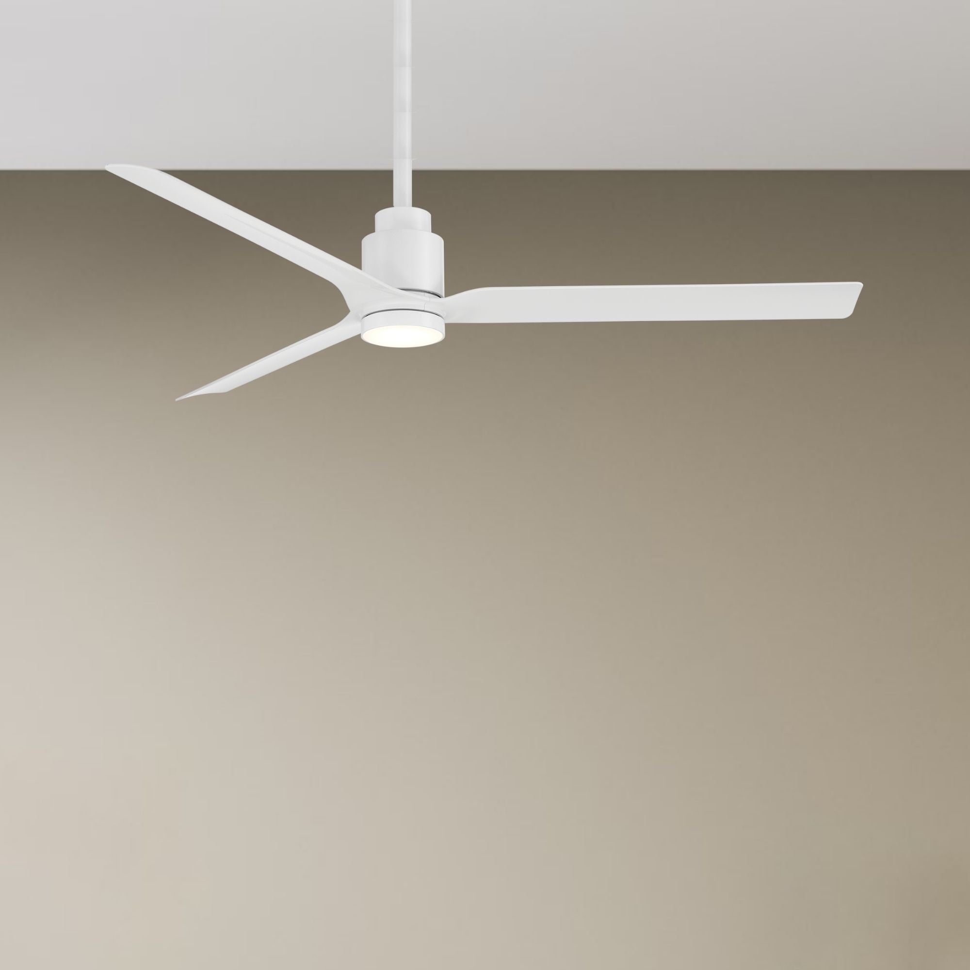 Smooth 52" CCT LED Smart Ceiling Fan, Matte White