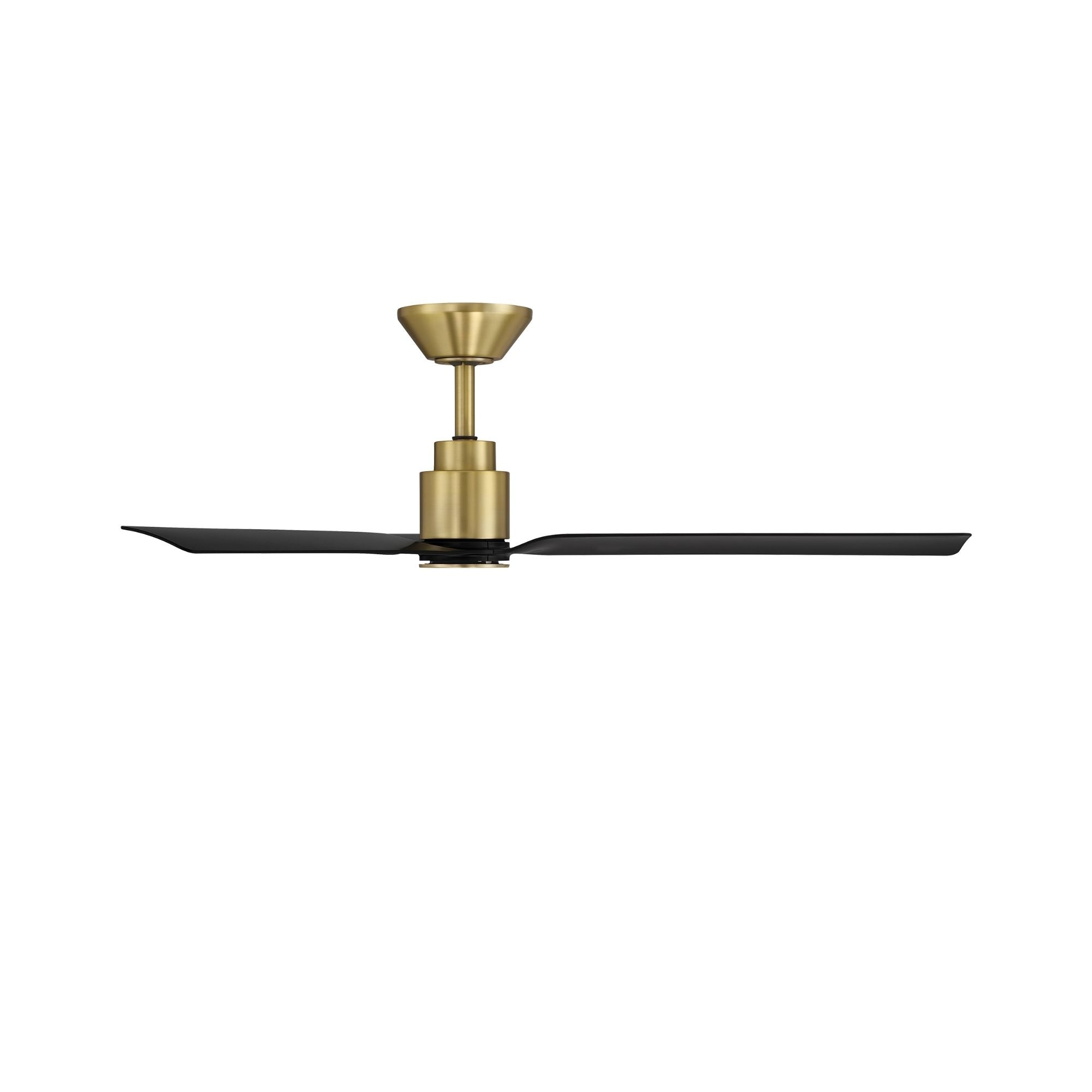 Smooth 52" CCT LED Smart Ceiling Fan, Soft Brass with Matte Black Blades