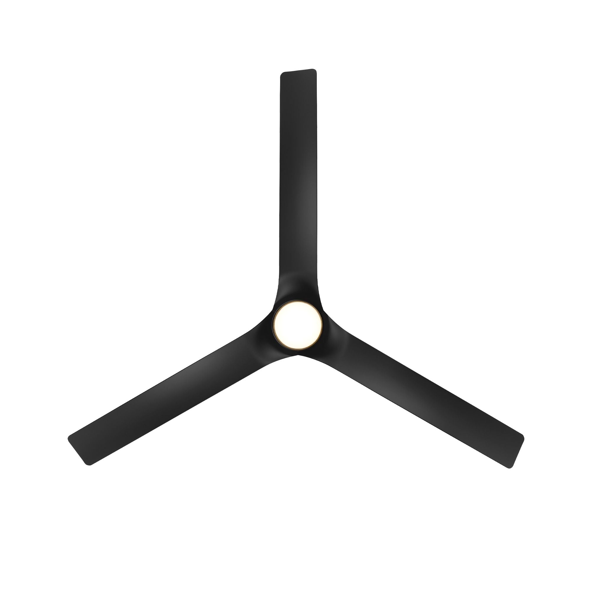 Smooth 52" CCT LED Smart Ceiling Fan, Soft Brass with Matte Black Blades