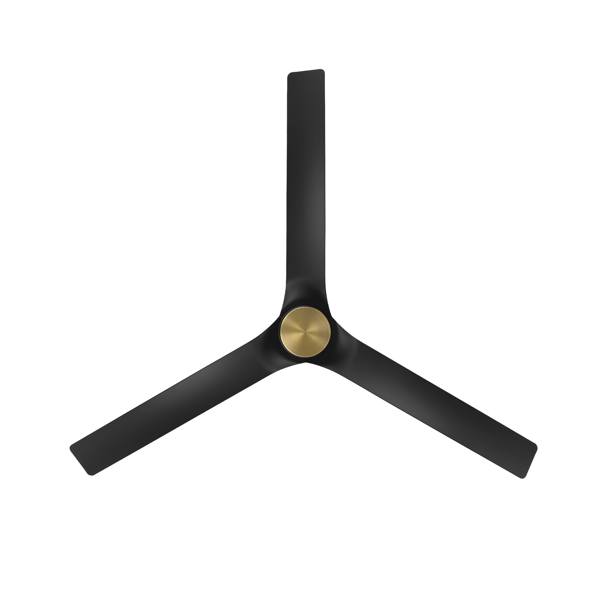Smooth 52" CCT LED Smart Ceiling Fan, Soft Brass with Matte Black Blades