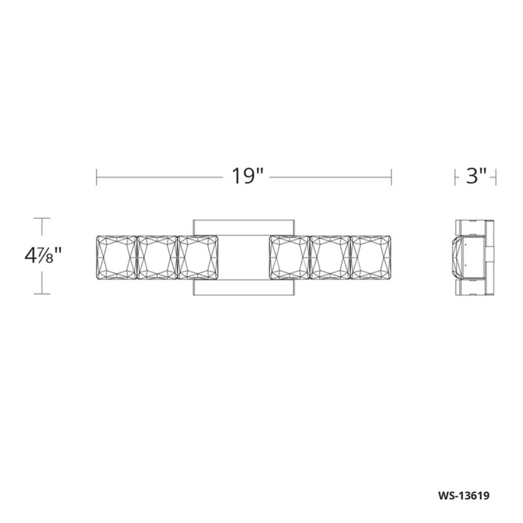 Sofia 19" LED Bath & Vanity Light, Polished Nickel Finish