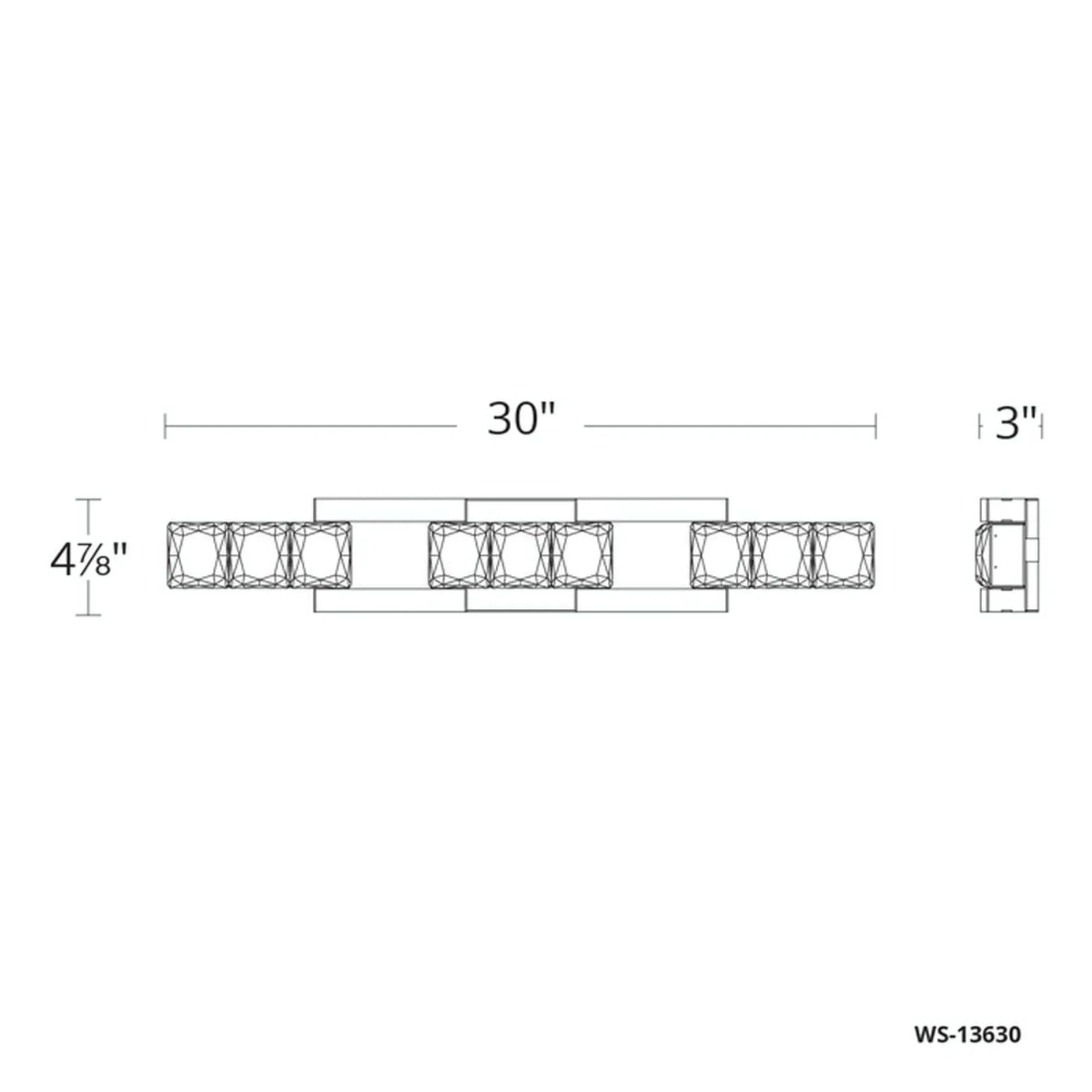 Sofia 30" LED Bath & Vanity Light, Polished Nickel Finish