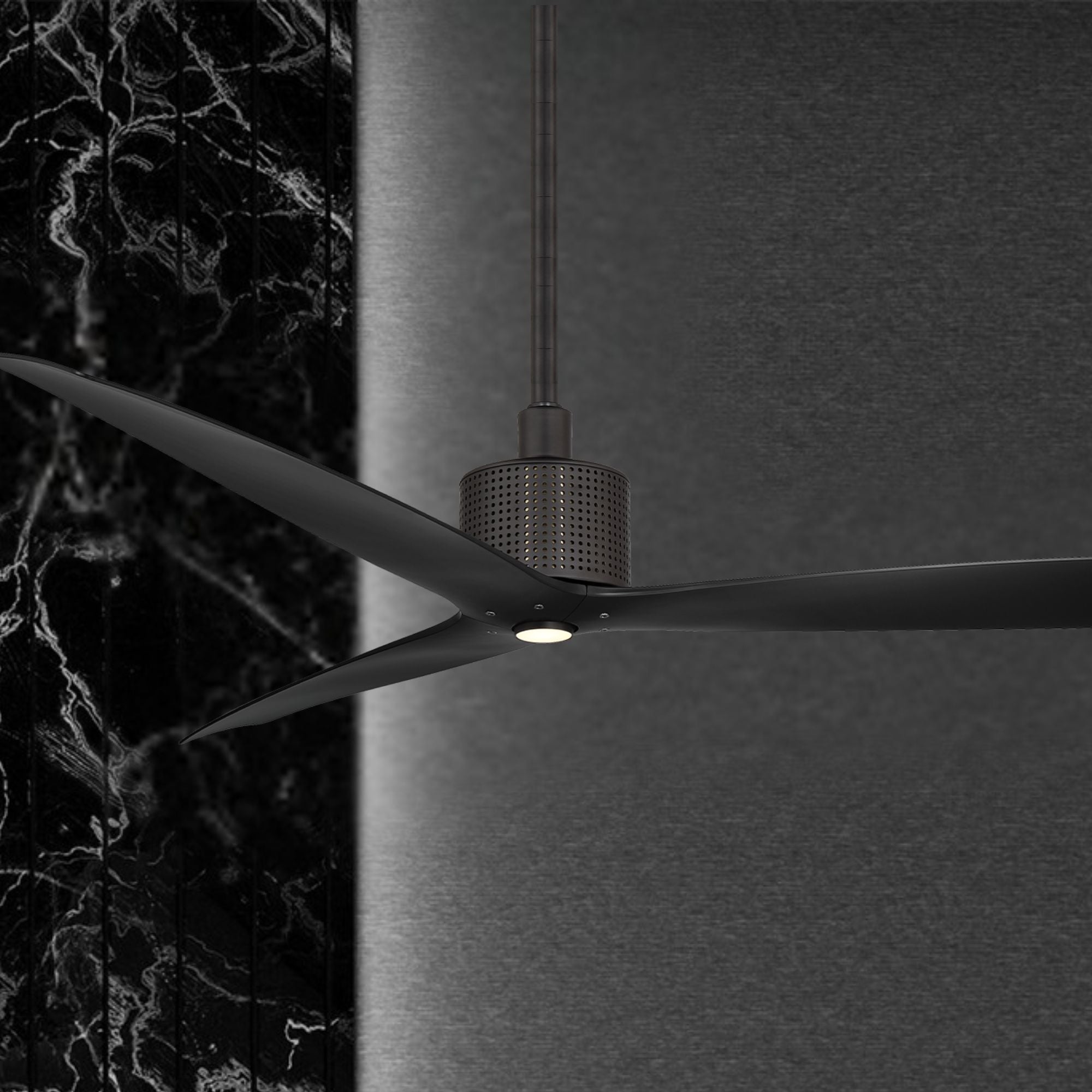 Spinster 60" Black Wet Rated Smart LED Ceiling Fan