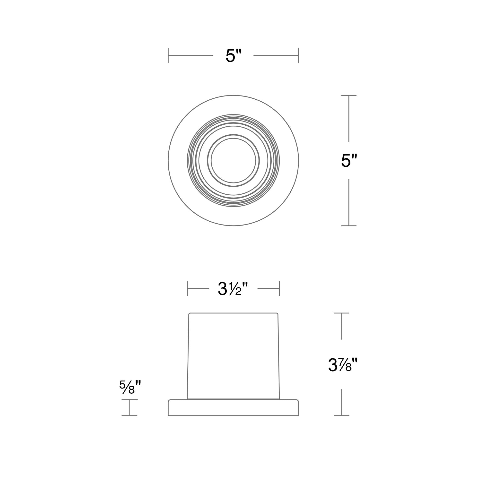Modern Forms Squat 3.5 in. Outdoor Ceiling Light, White with Glass Diffuser