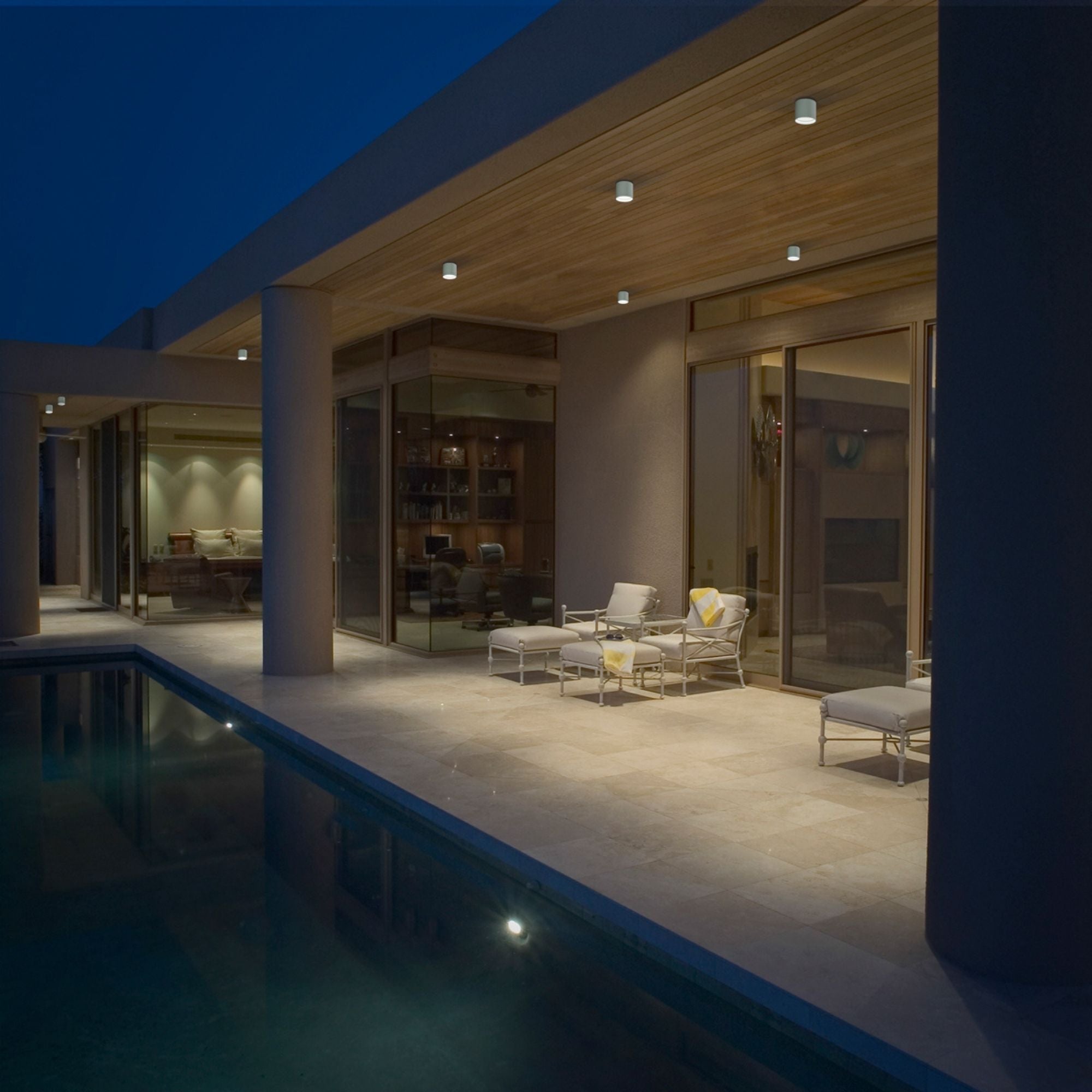 Modern Forms Squat 3.5 in. Outdoor Ceiling Light, White with Glass Diffuser