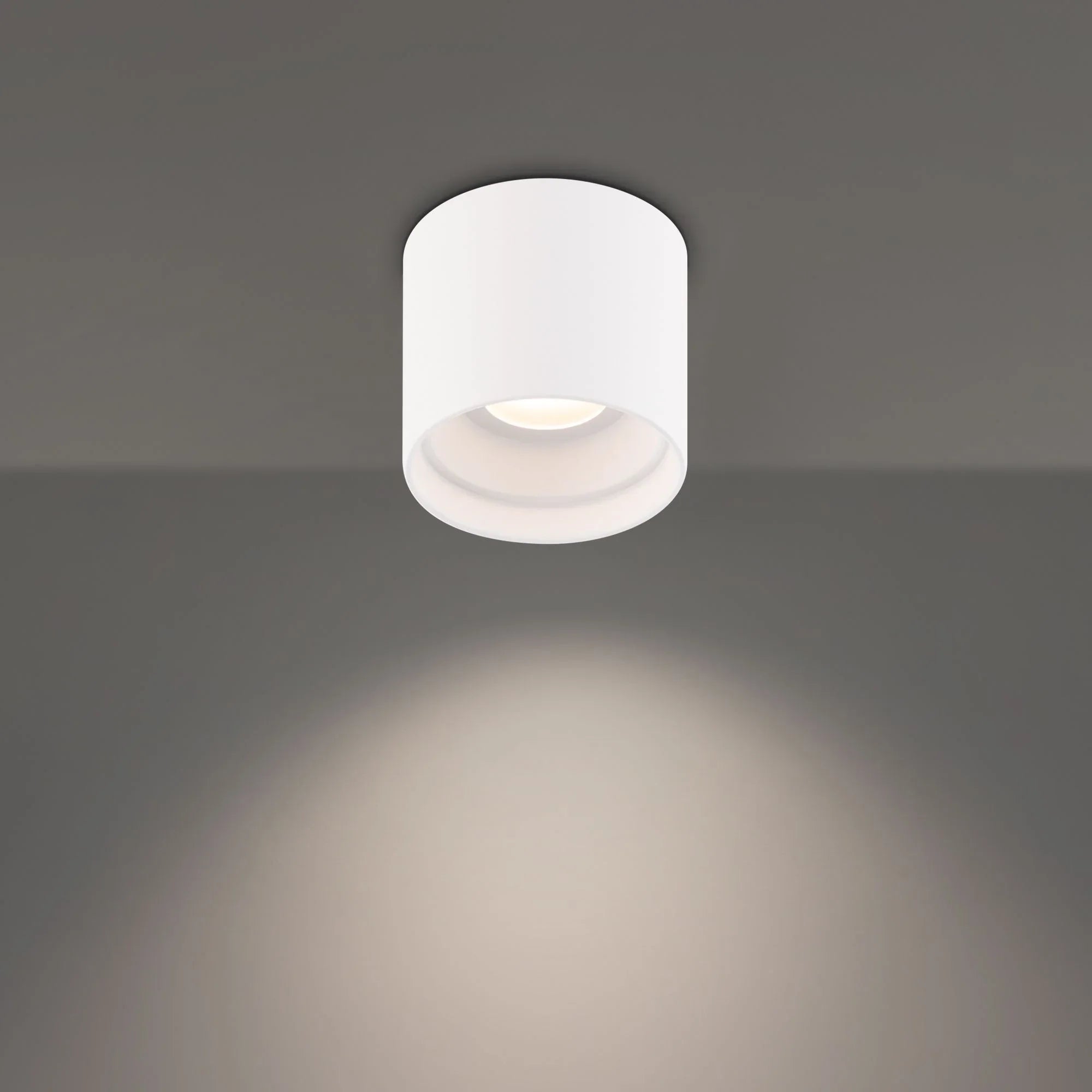 Squat 5" LED Outdoor Flush Mount, 3000K, White Finish