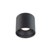 Squat 5" LED Outdoor Flush Mount, 3500K, Black Finish