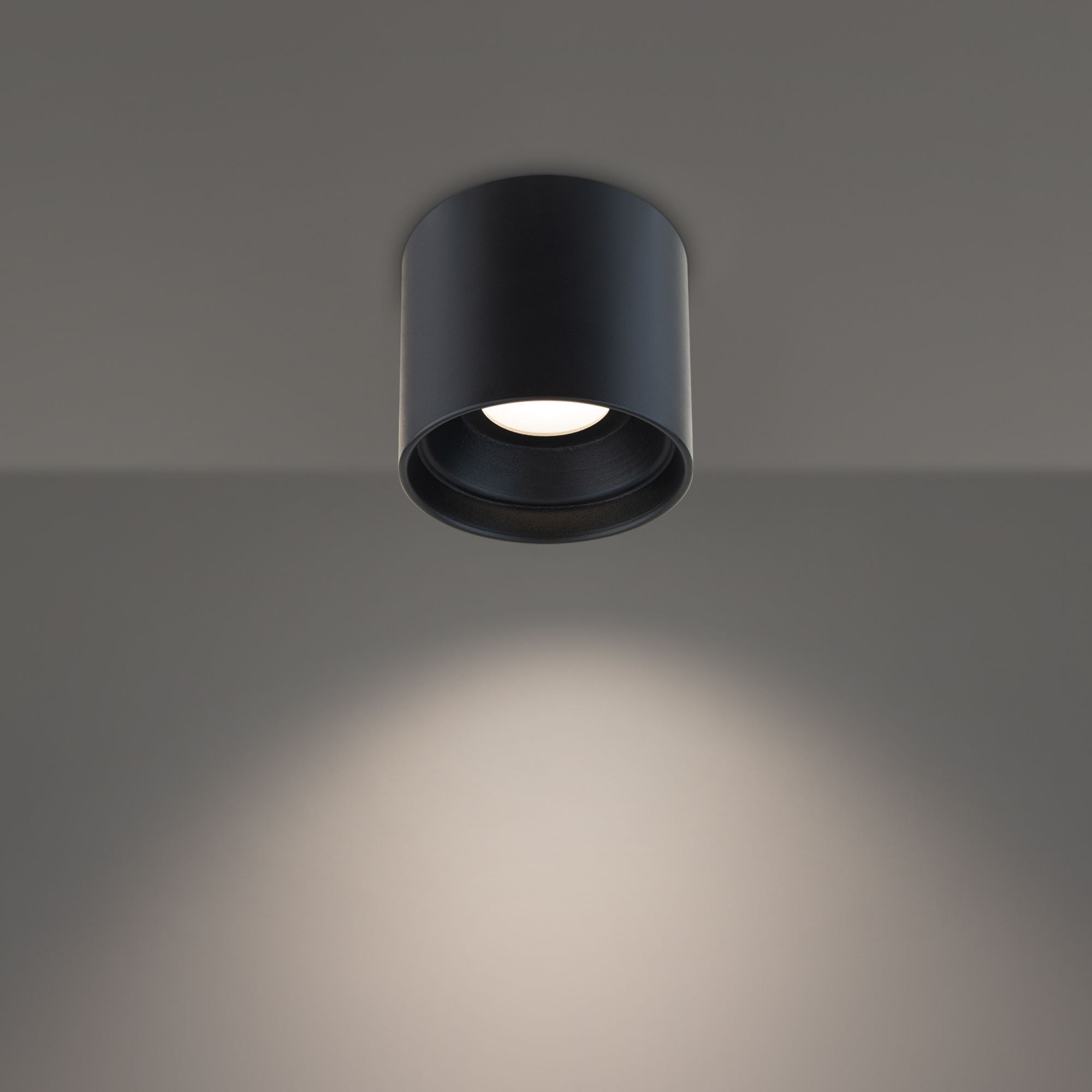 Squat 5" LED Outdoor Flush Mount, 3500K, Black Finish