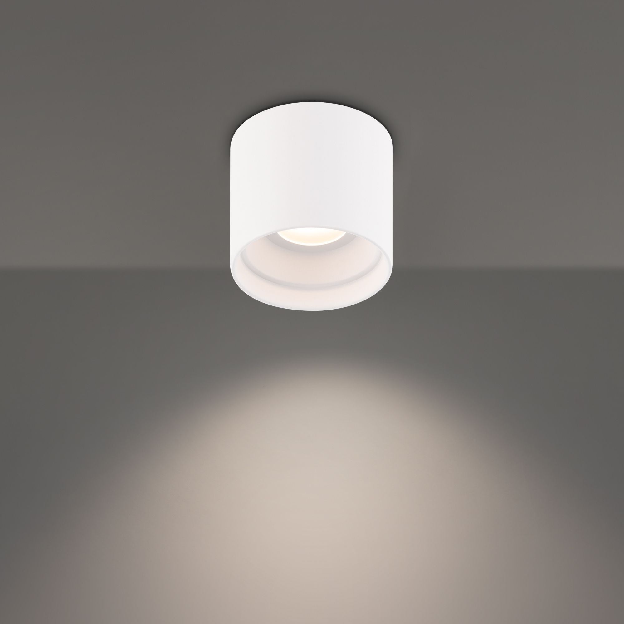 Squat 5" LED Outdoor Flush Mount, 3500K, White Finish