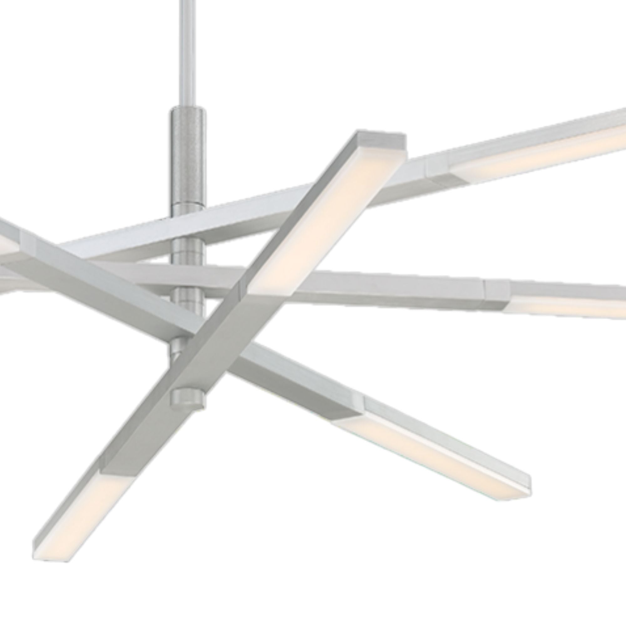 Stacked 48" LED Chandelier, Brushed Aluminum Finish