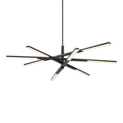 Stacked 48" LED Chandelier, Black Finish