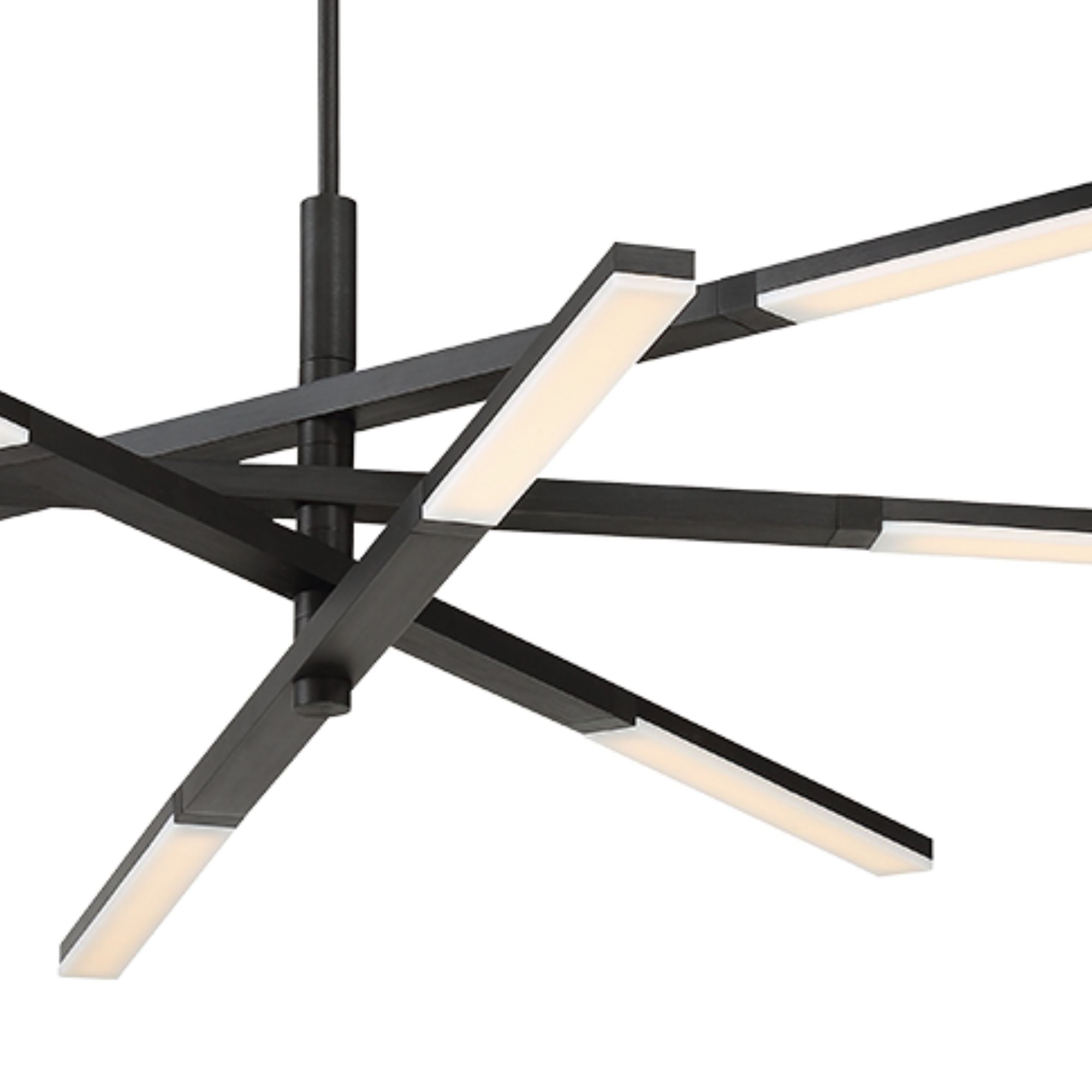 Stacked 48" LED Chandelier, Black Finish