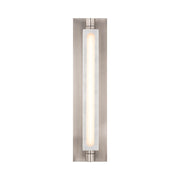 Stanchion 24" LED Wall Sconce, White Marble & Brushed Nickel Finish