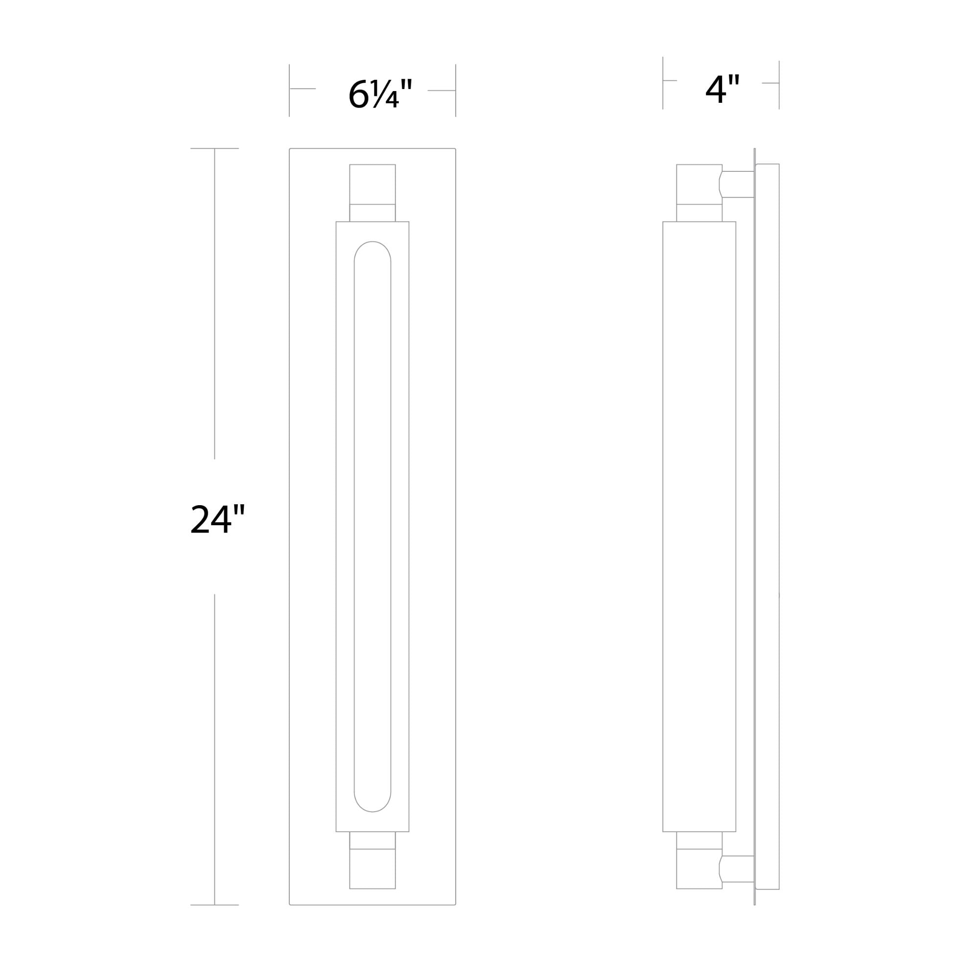Stanchion 24" LED Wall Sconce, White Marble & Brushed Nickel Finish