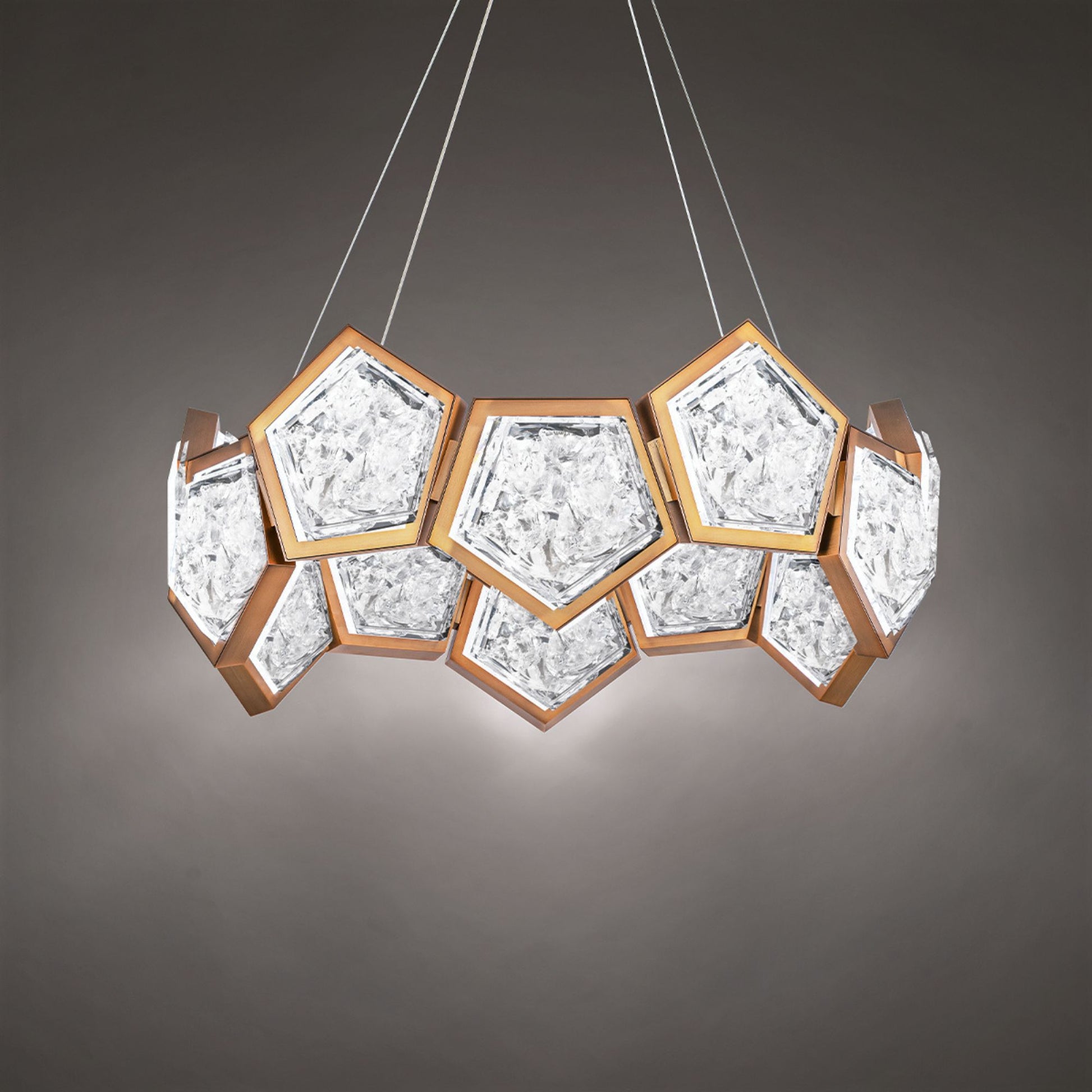 Starlight Starbright 26" LED Chandelier, Aged Brass Finish - Bees Lighting