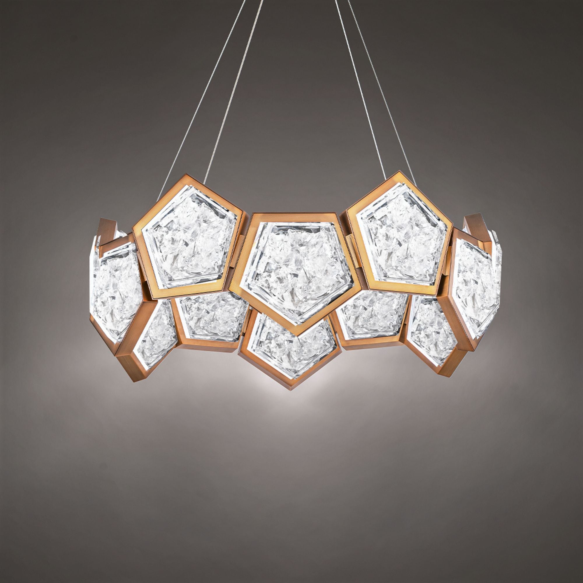 Starlight Starbright 26" LED Chandelier, Aged Brass Finish - Bees Lighting