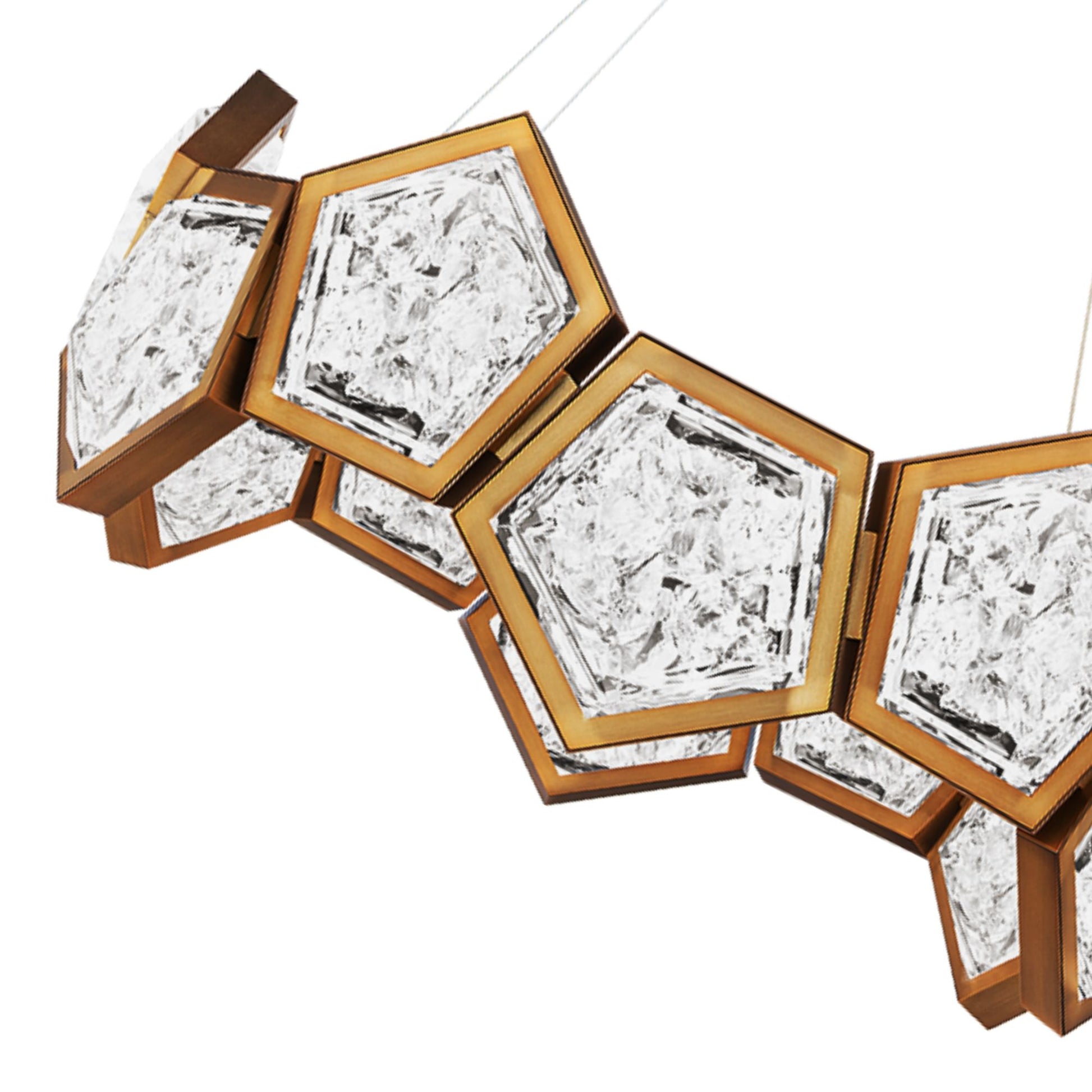 Starlight Starbright 26" LED Chandelier, Aged Brass Finish - Bees Lighting