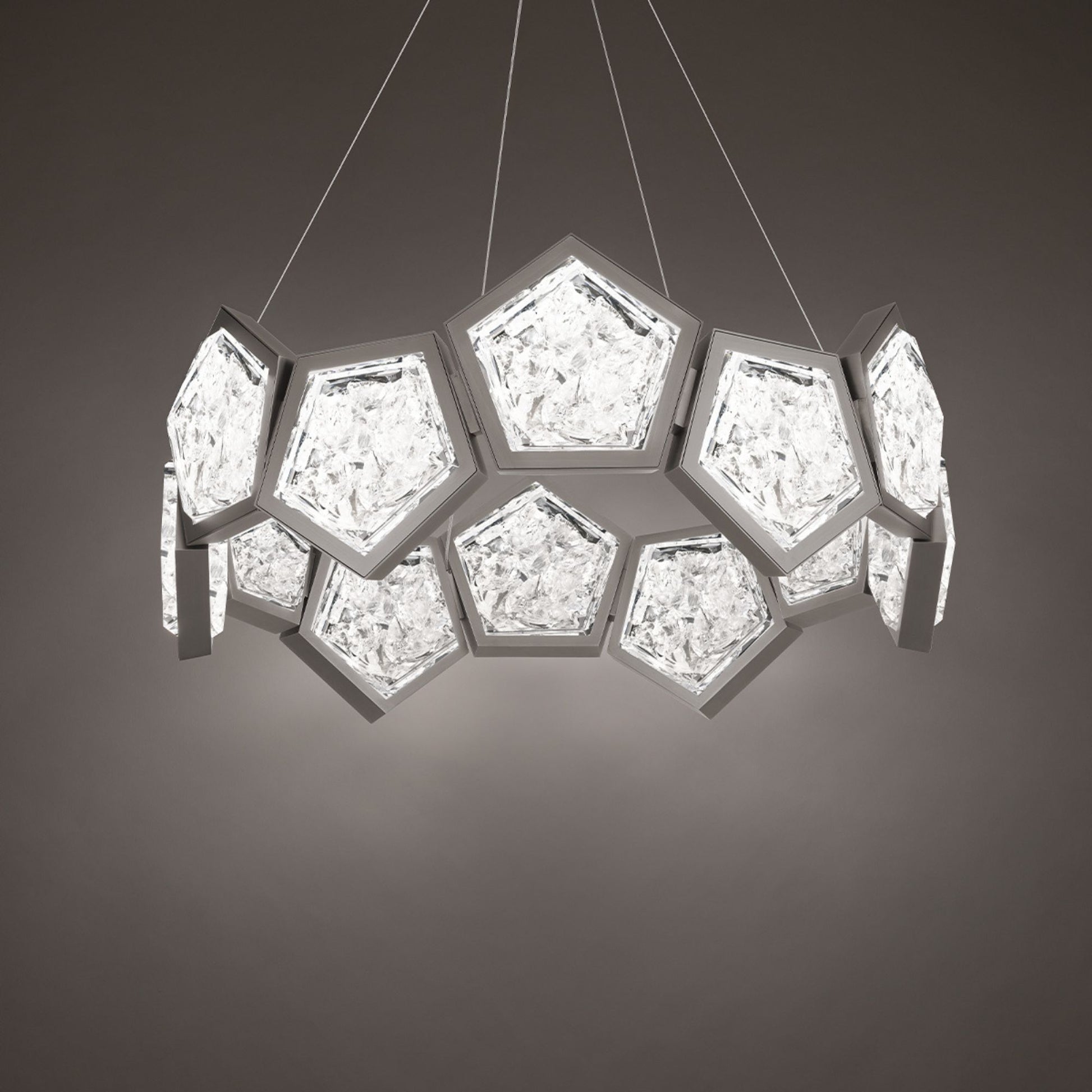 Starlight Starbright 26" LED Chandelier, Antique Nickel Finish - Bees Lighting