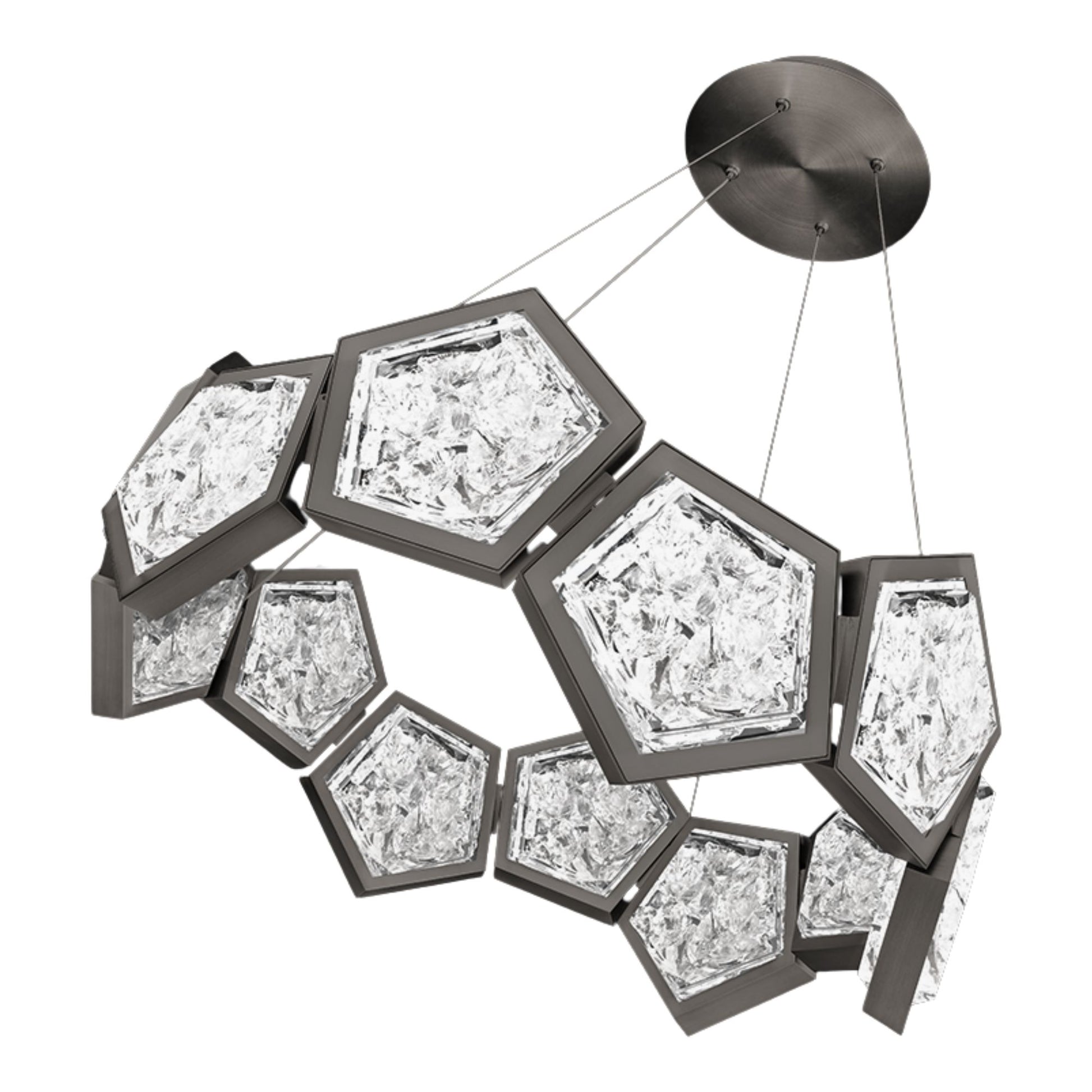 Starlight Starbright 26" LED Chandelier, Antique Nickel Finish - Bees Lighting