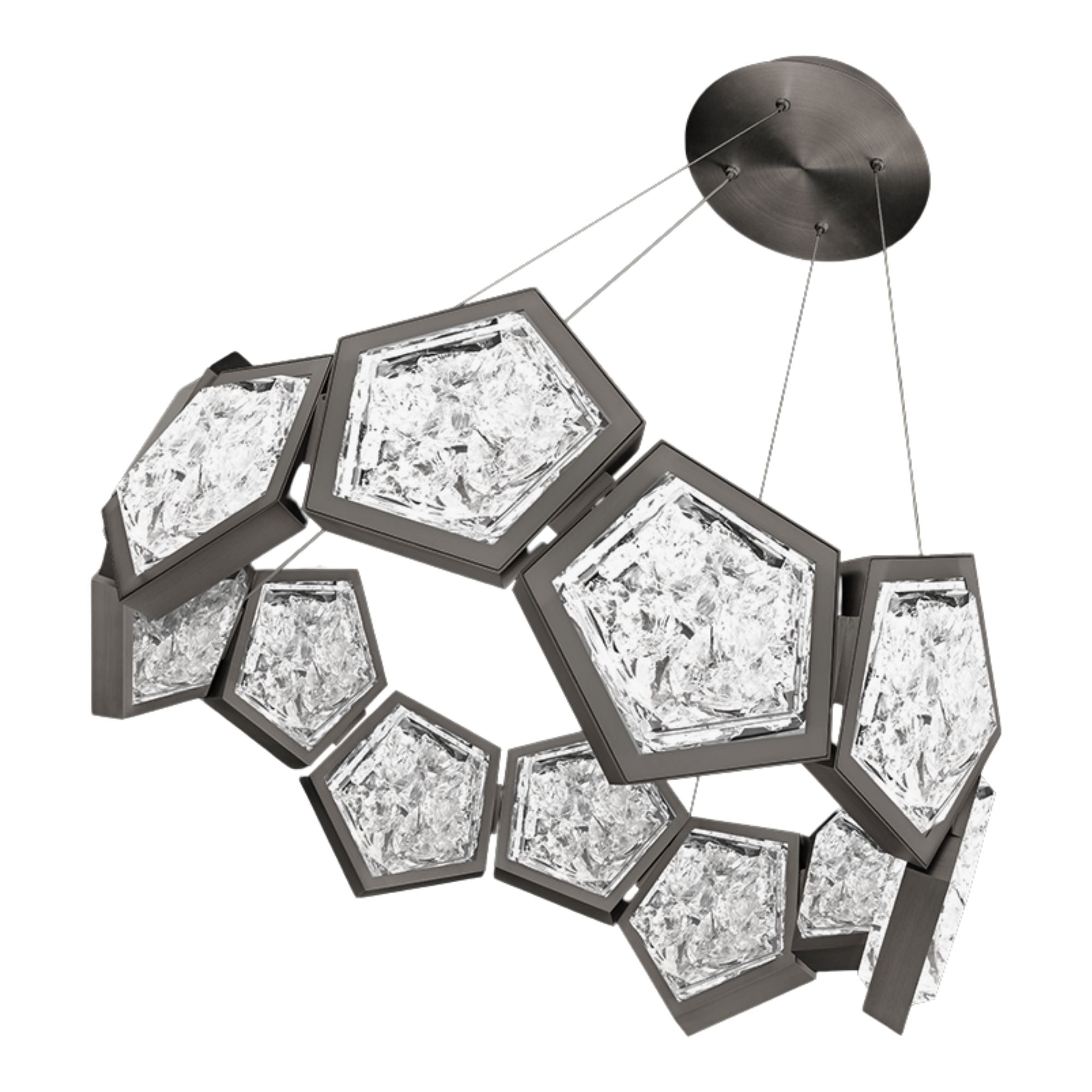 Starlight Starbright 26" LED Chandelier, Antique Nickel Finish - Bees Lighting