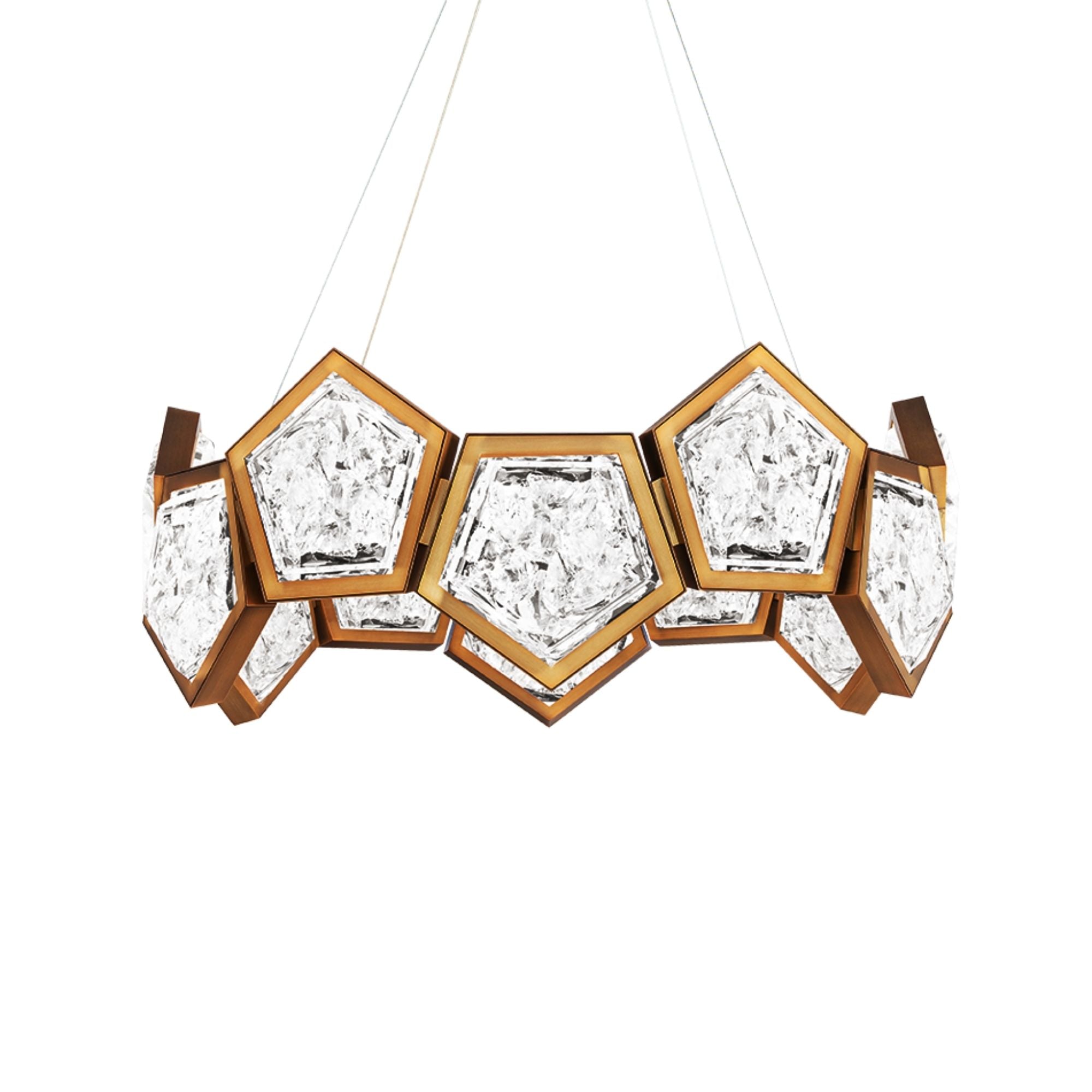 Starlight Starbright 26 in. LED Chandelier Brass Finish