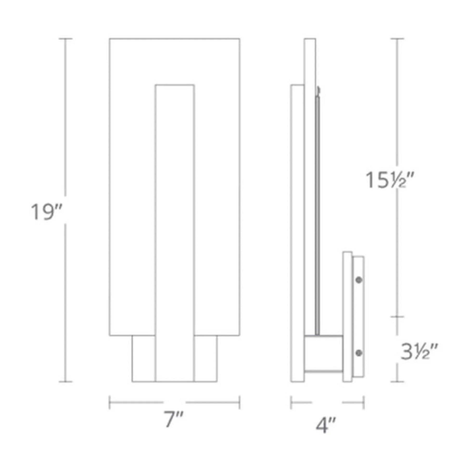 Modern Forms - Stem 19" LED Wall Sconce, Dark Walnut Finish | Bees Lighting