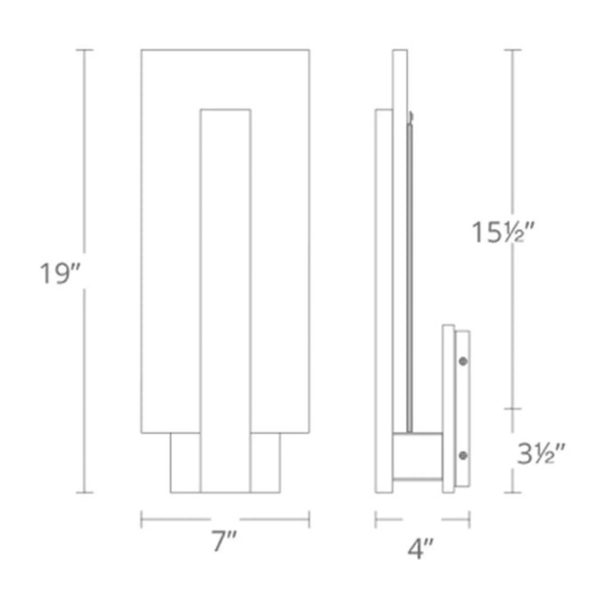 Modern Forms - Stem 19" LED Wall Sconce, Dark Walnut Finish | Bees Lighting