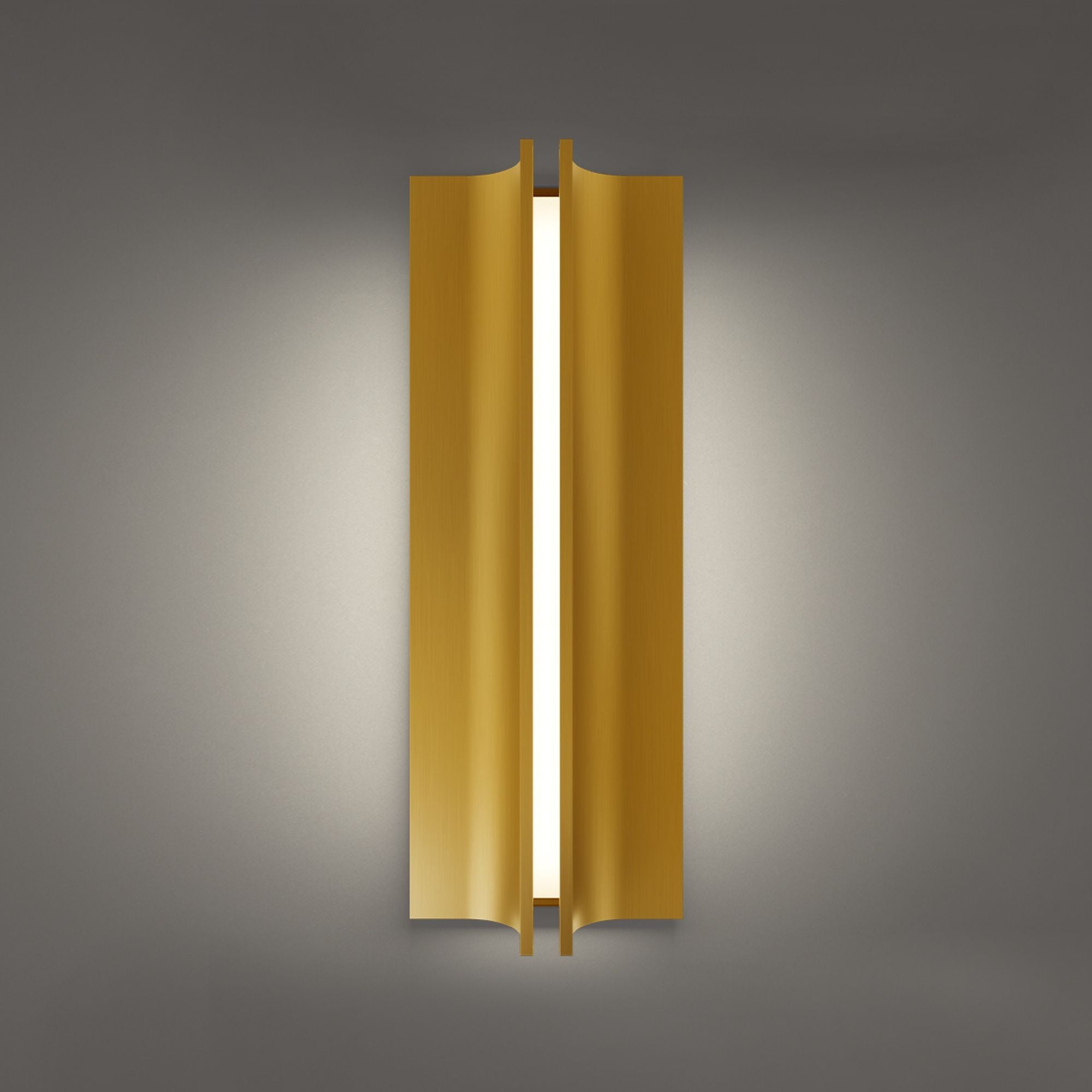 Strait 16" LED Wall Sconce, Aged Brass Finish