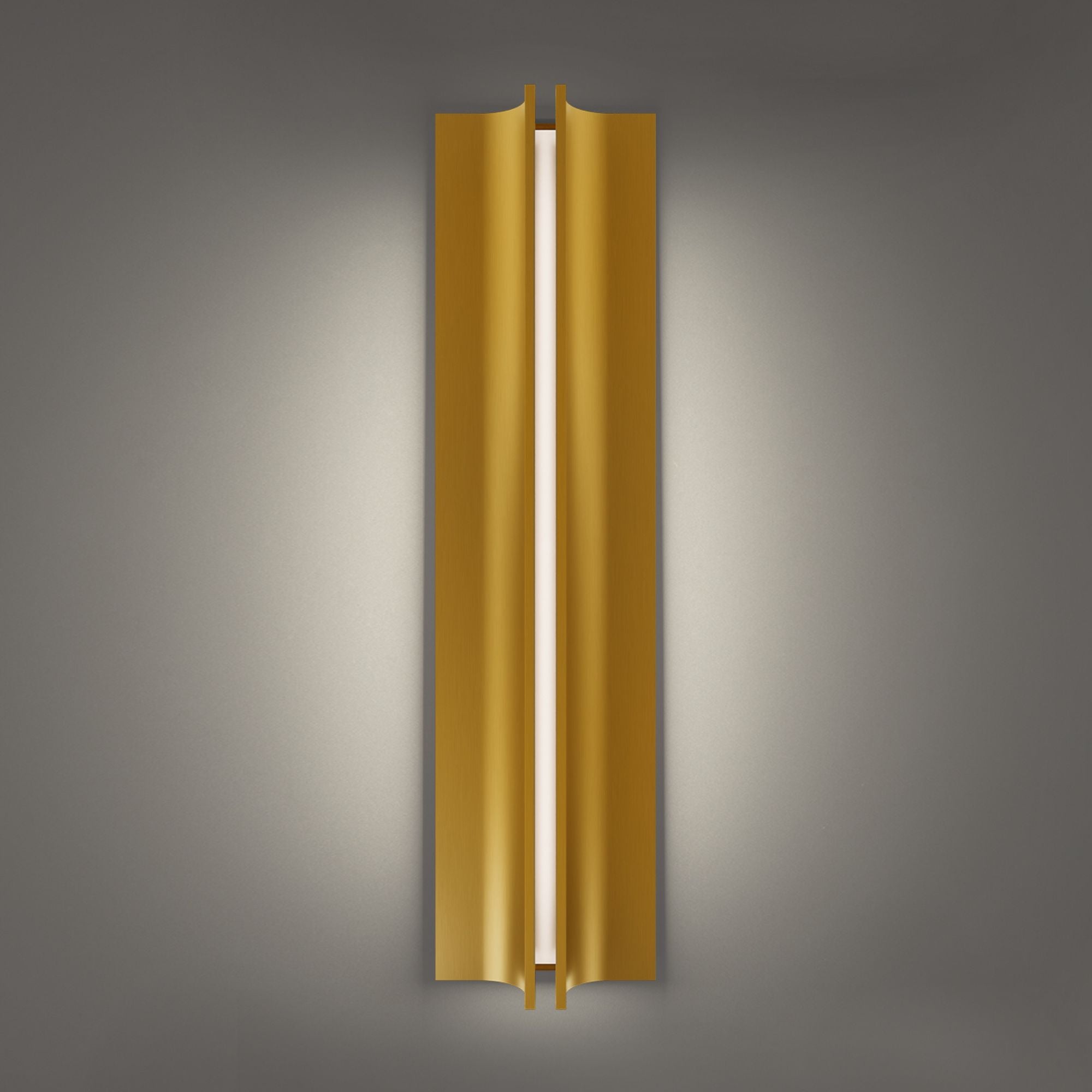 Strait 22" LED Wall Sconce, Aged Brass Finish