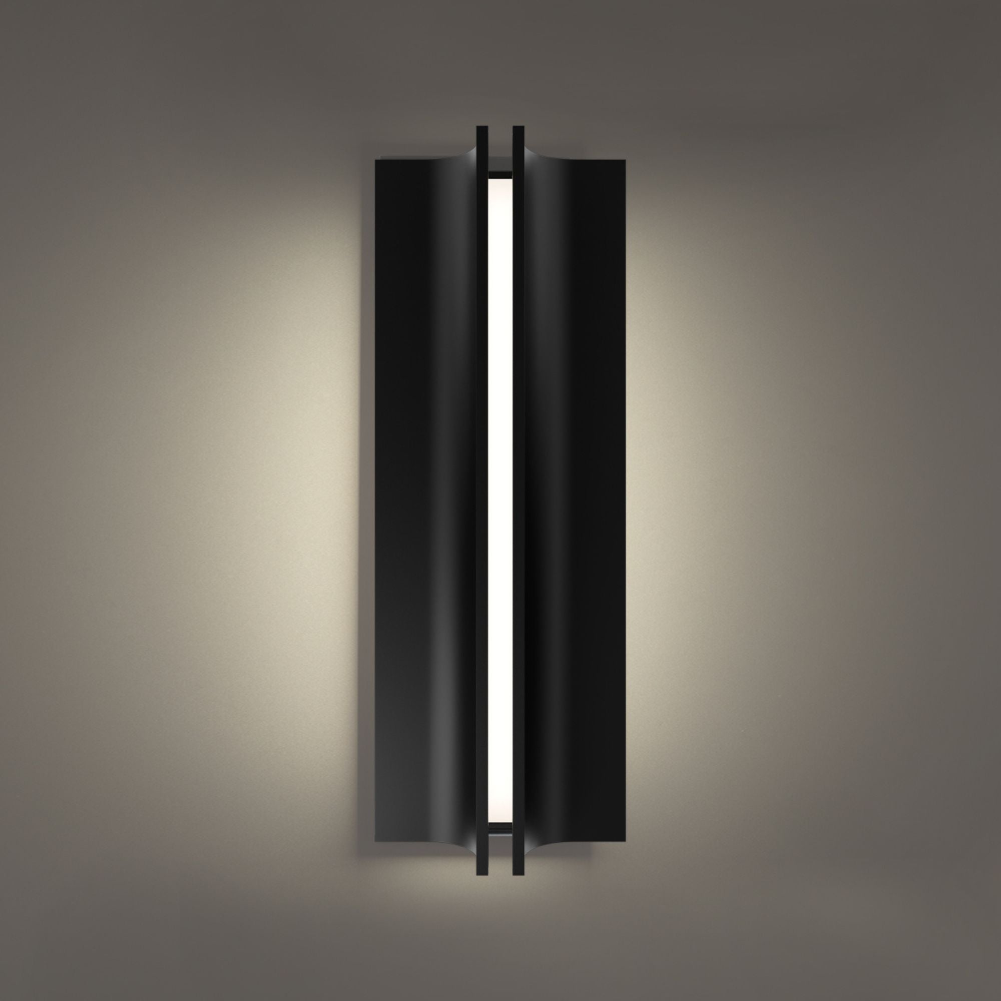 Strait 16" LED Wall Sconce, Black Finish