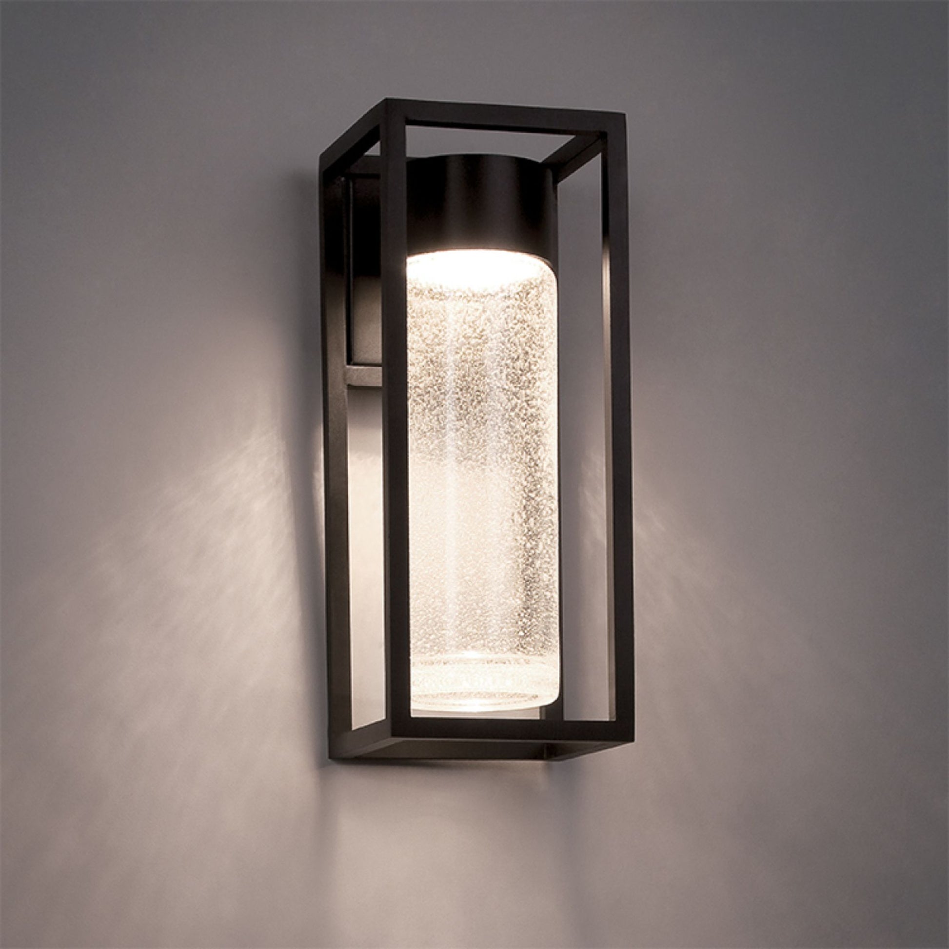 Structure 11" LED Outdoor Wall Sconce, Black Finish - Bees Lighting