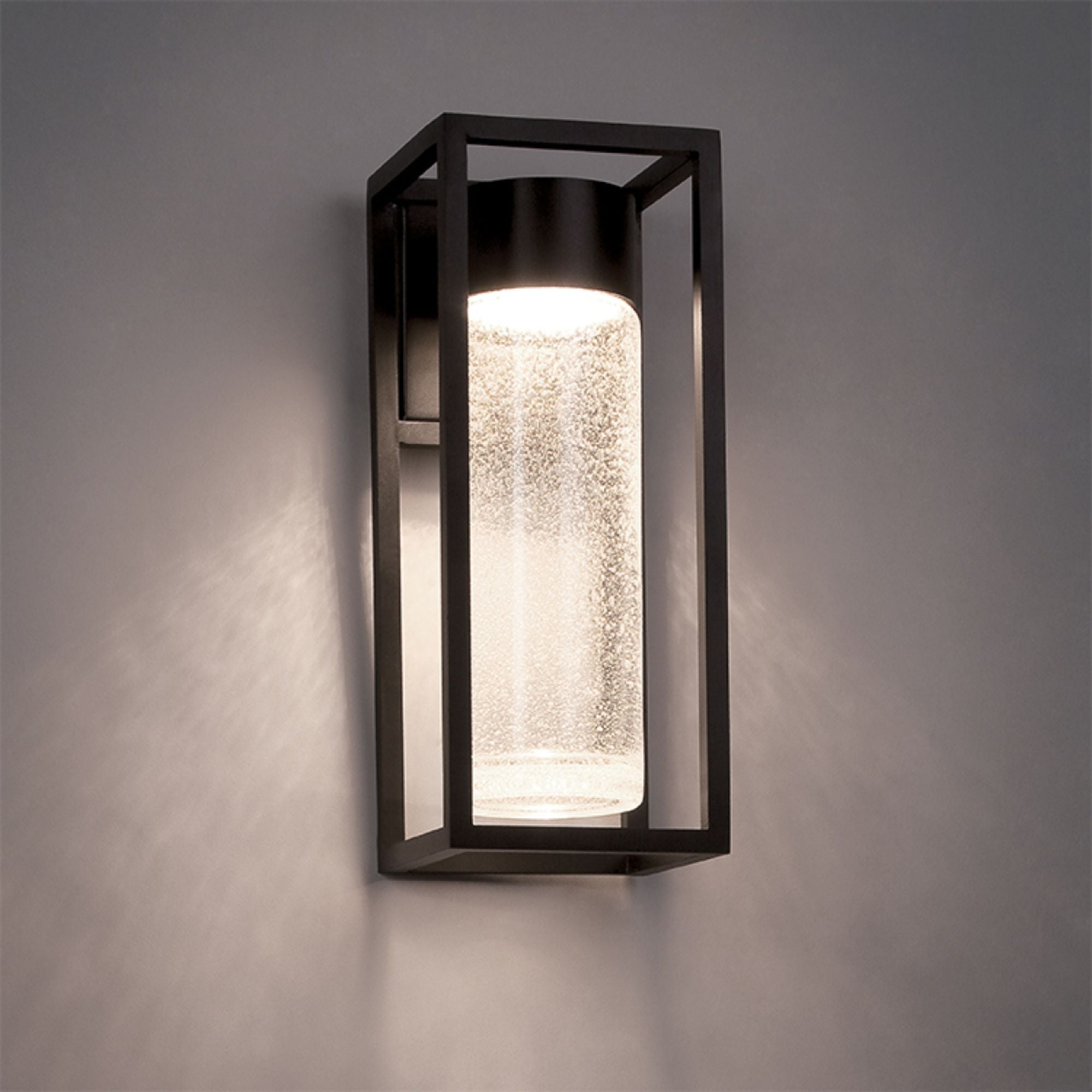 Structure 11" LED Outdoor Wall Sconce, Black Finish - Bees Lighting