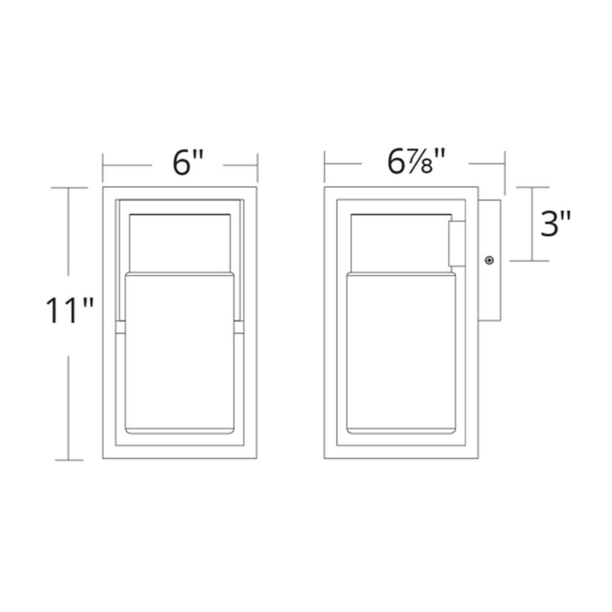 Structure 11" LED Outdoor Wall Sconce, Black Finish - Bees Lighting