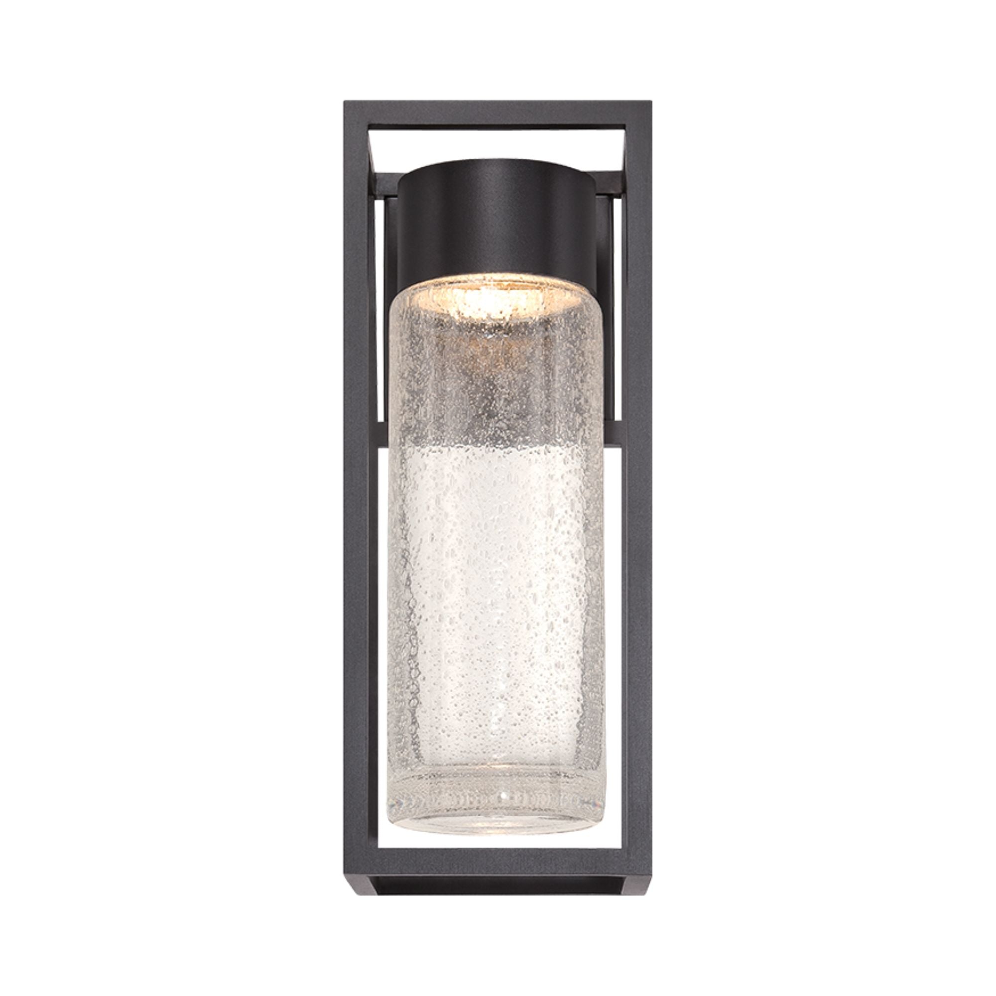 Structure 16" LED Outdoor Wall Sconce, Black Finish - Bees Lighting