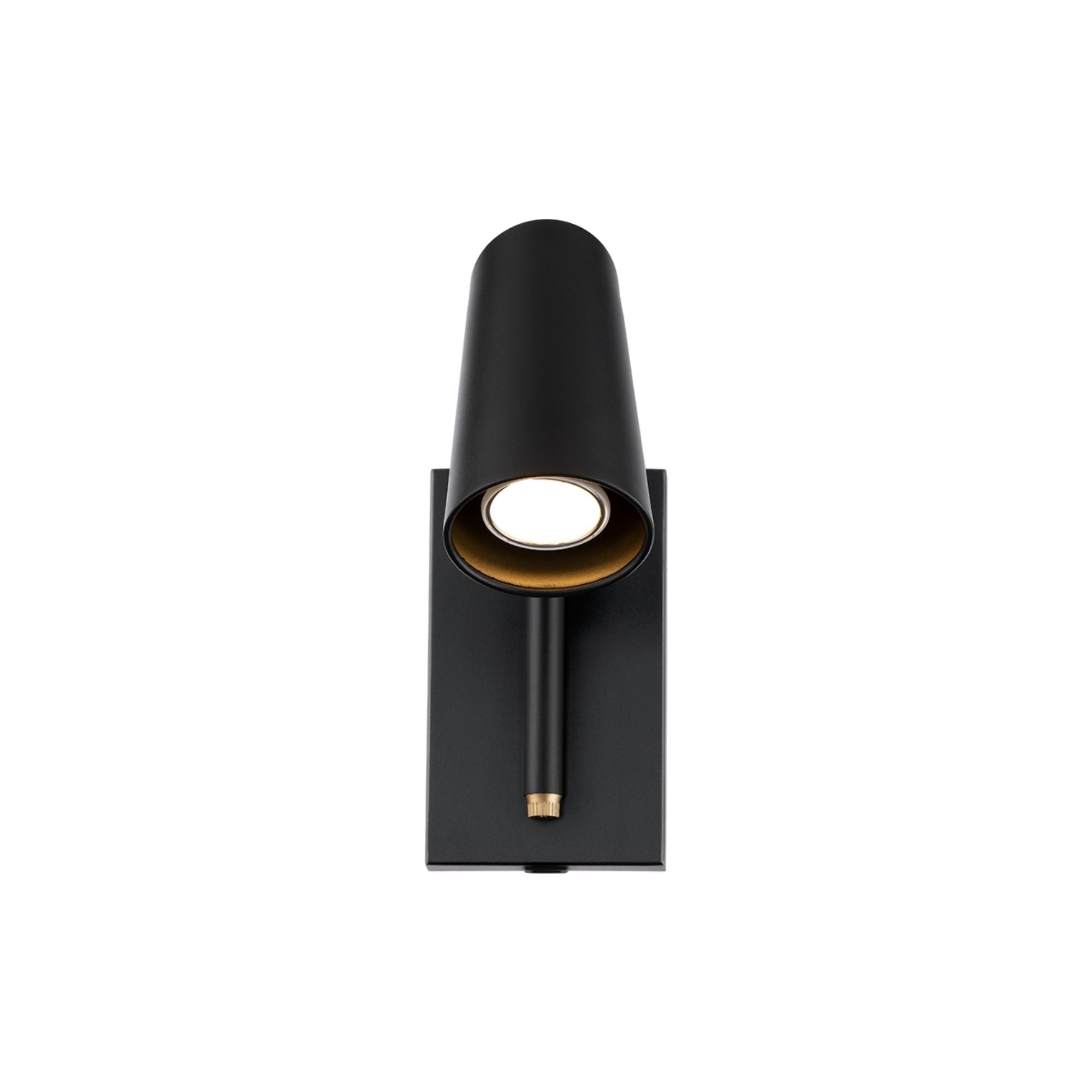 Stylus 8" LED Swing Arm Light, Black & Gold Finish