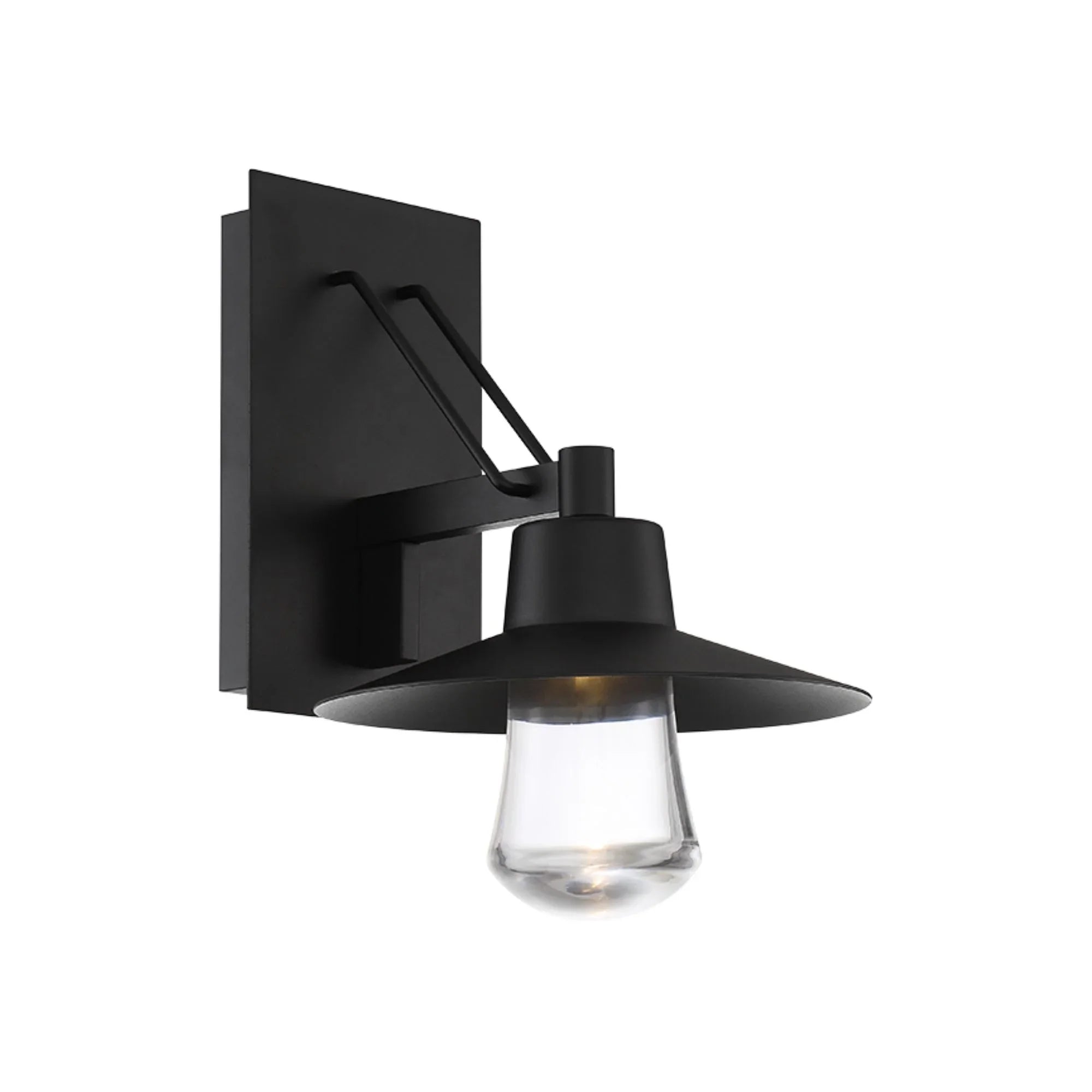 Suspense 15" LED Outdoor Wall Sconce, Black Finish