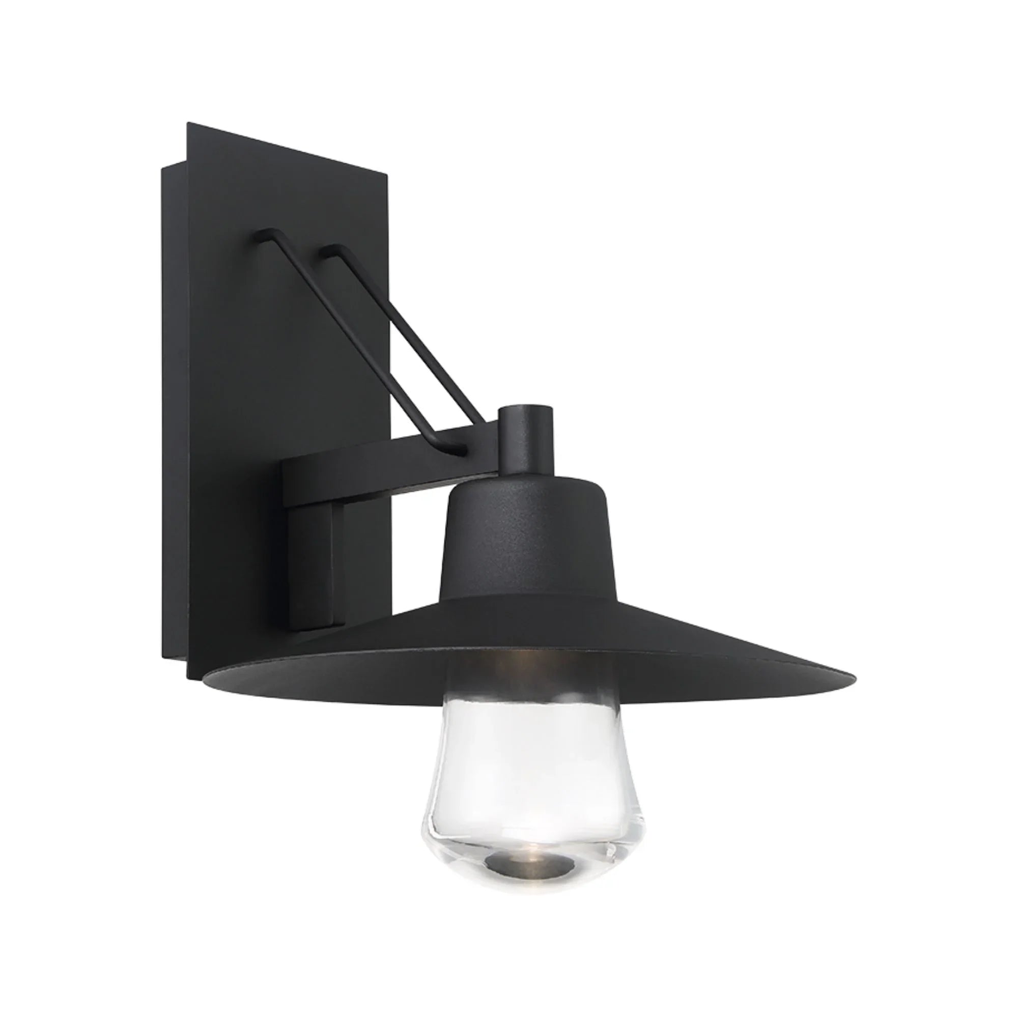 Suspense 17" LED Outdoor Wall Sconce, Black Finish